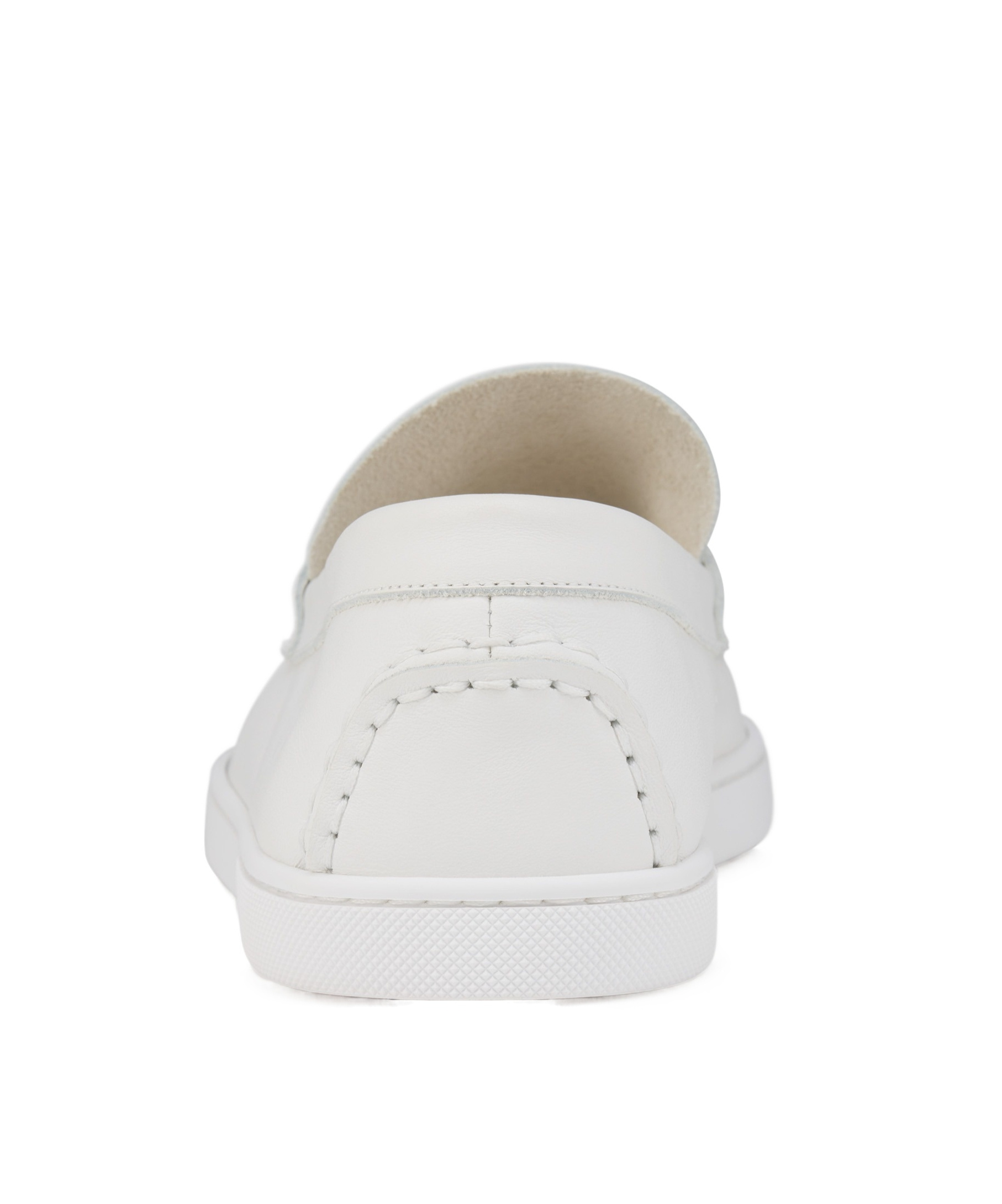 Christian Louboutin Chambeliboat Leather Boat Shoes In White