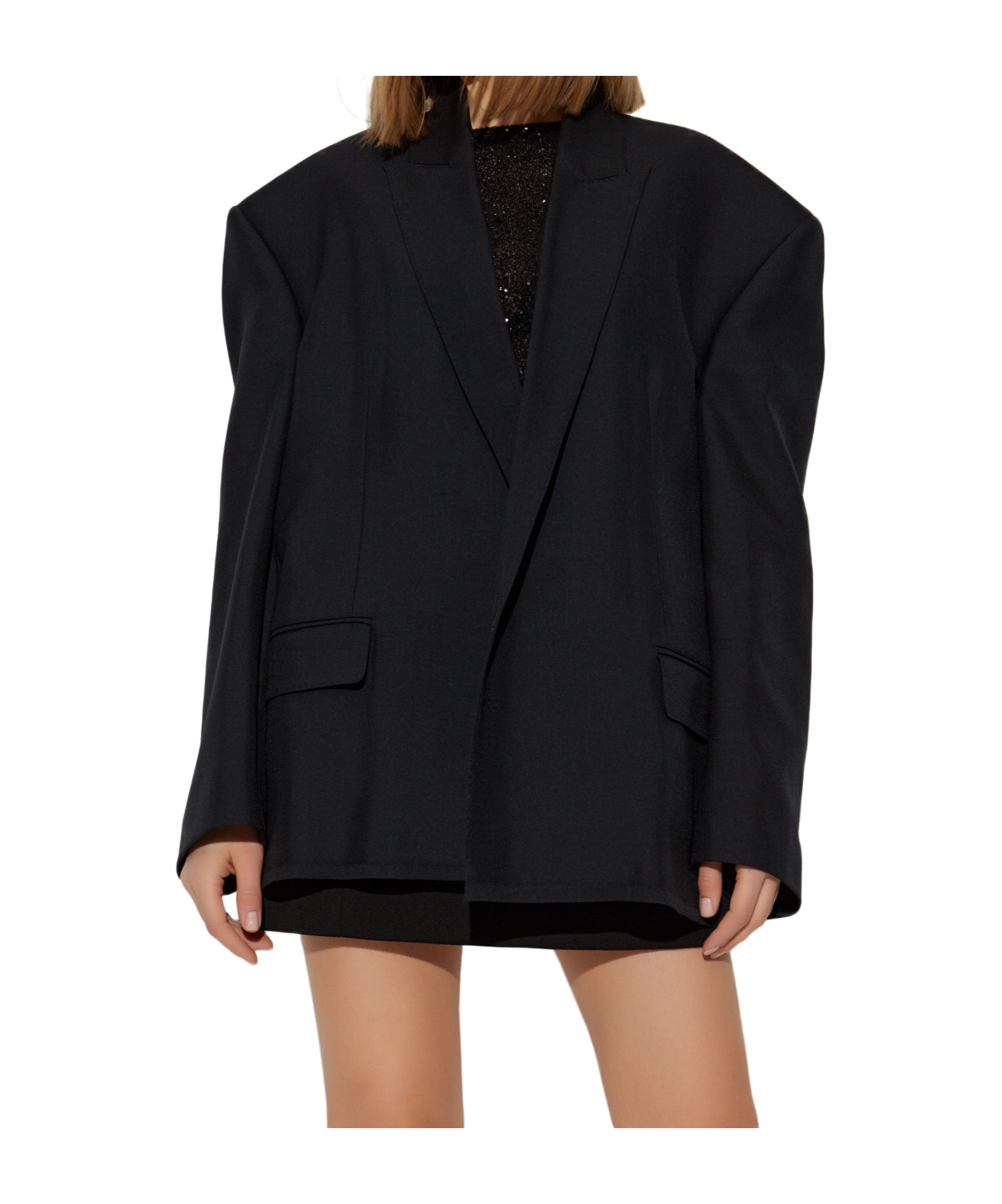 Shop Balenciaga Single-breasted Blazer In Black