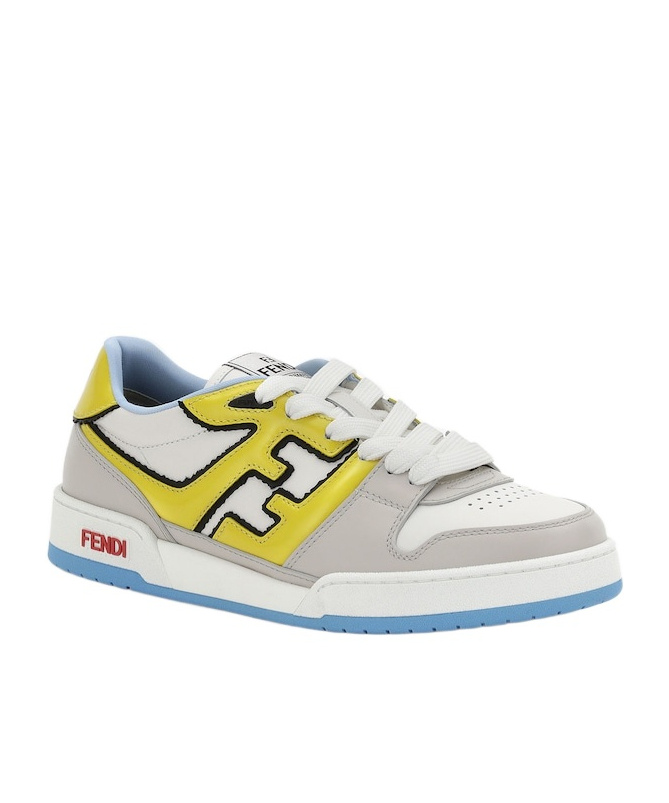 Fendi Silvia And The Baguette Sneakers In Gray