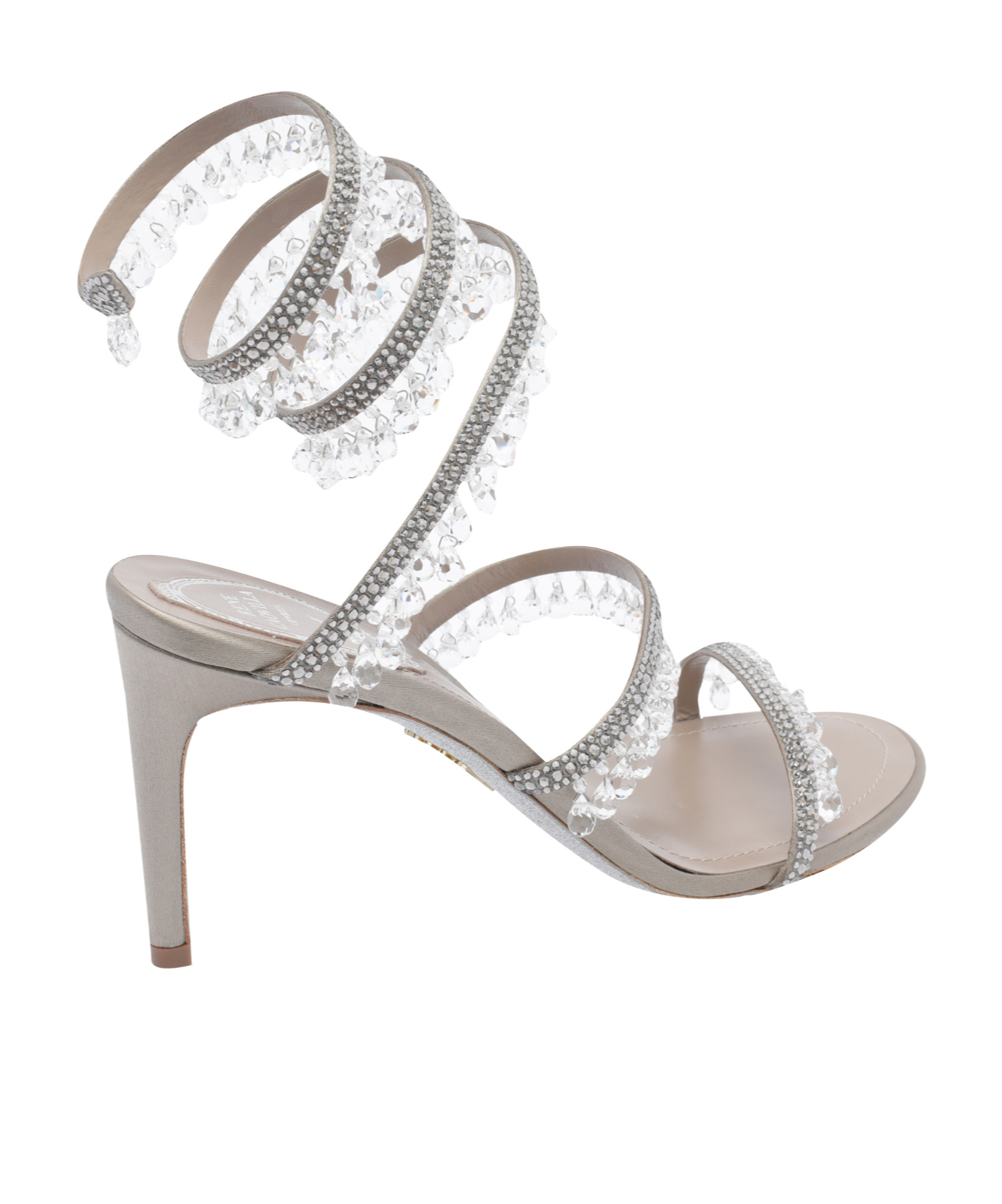 René Caovilla Chandelier Sandals In Gray