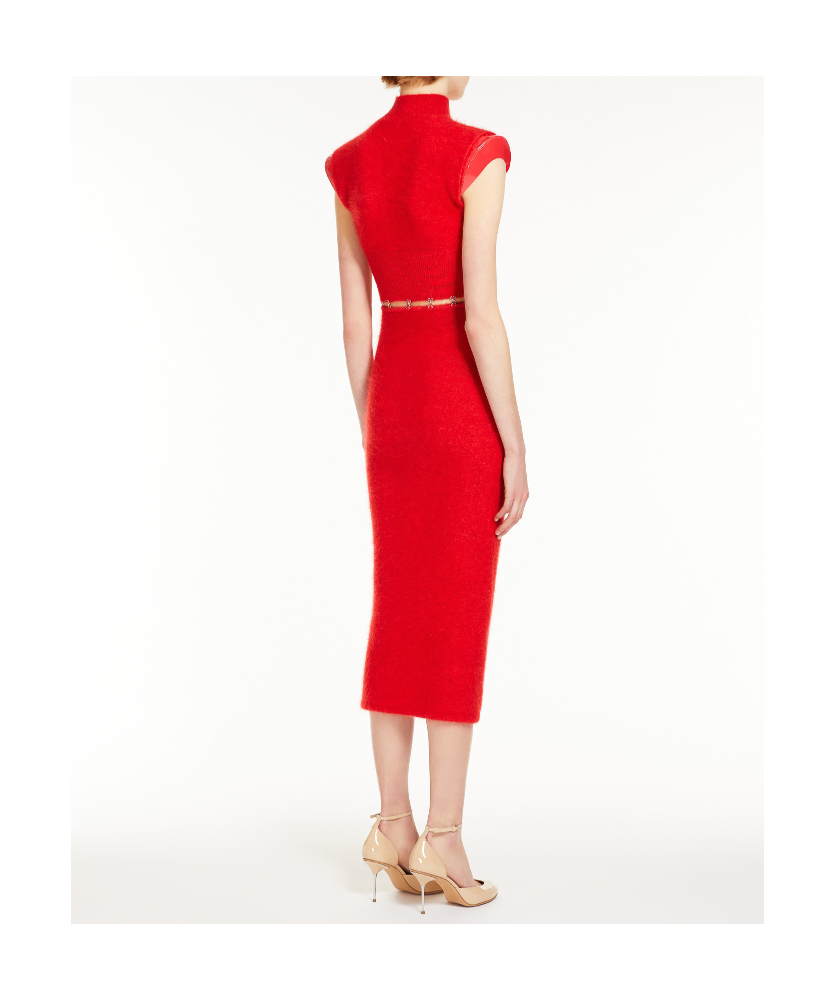 Sportmax Albino1234 Two-piece Dress Cap Sleeves In Red