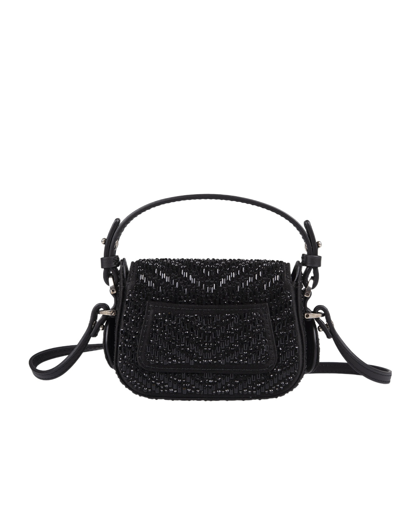 Ermanno Scervino Crystal Mini Shoulder Bag In Black