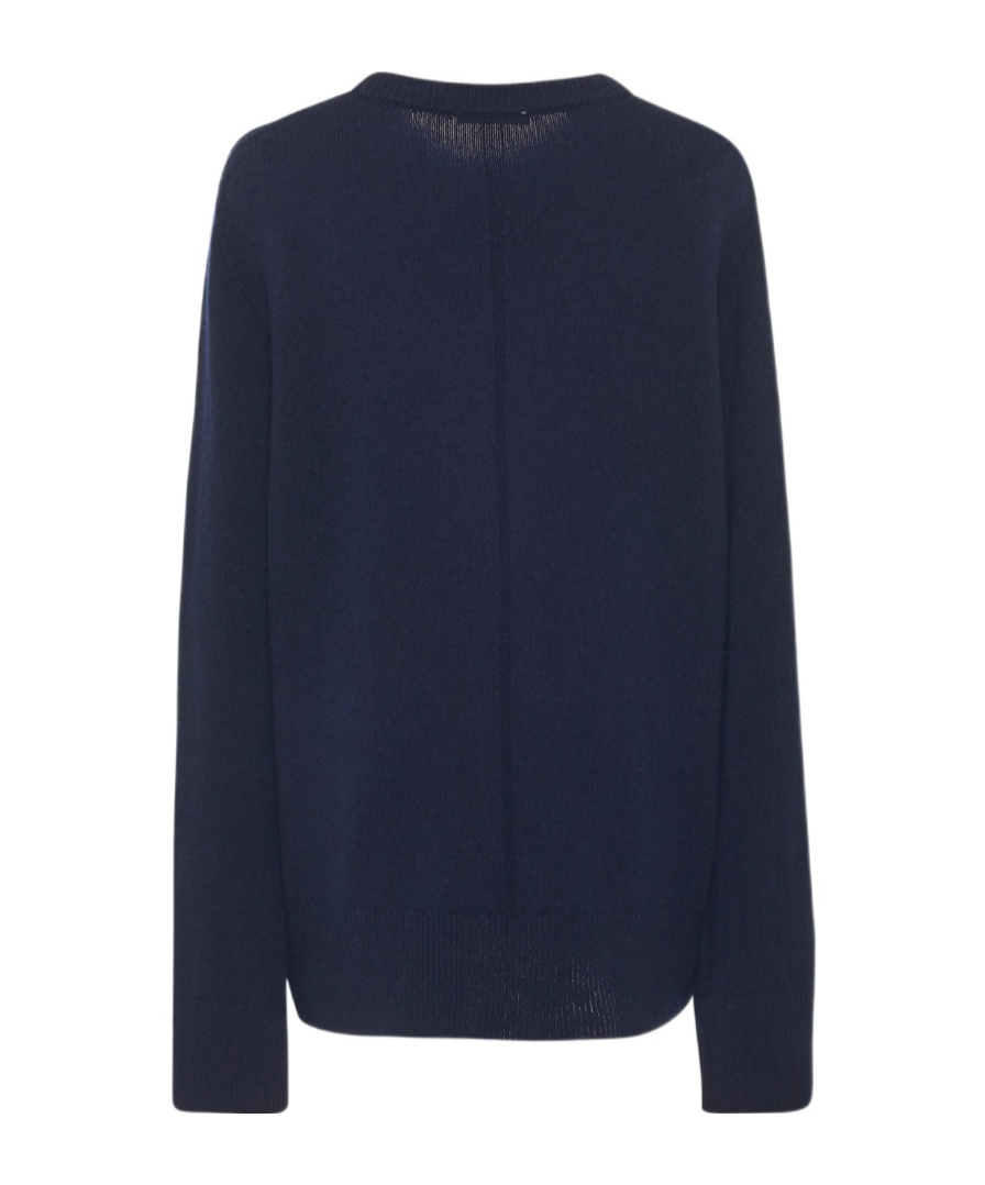 The Row Round-collar Wool Knitted Pullover In Black