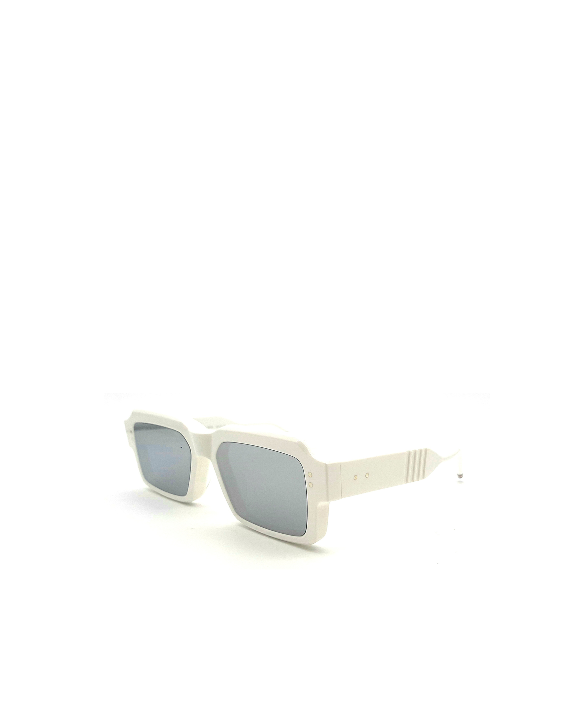 Thom Browne Rectangular-frame Sunglasses In White