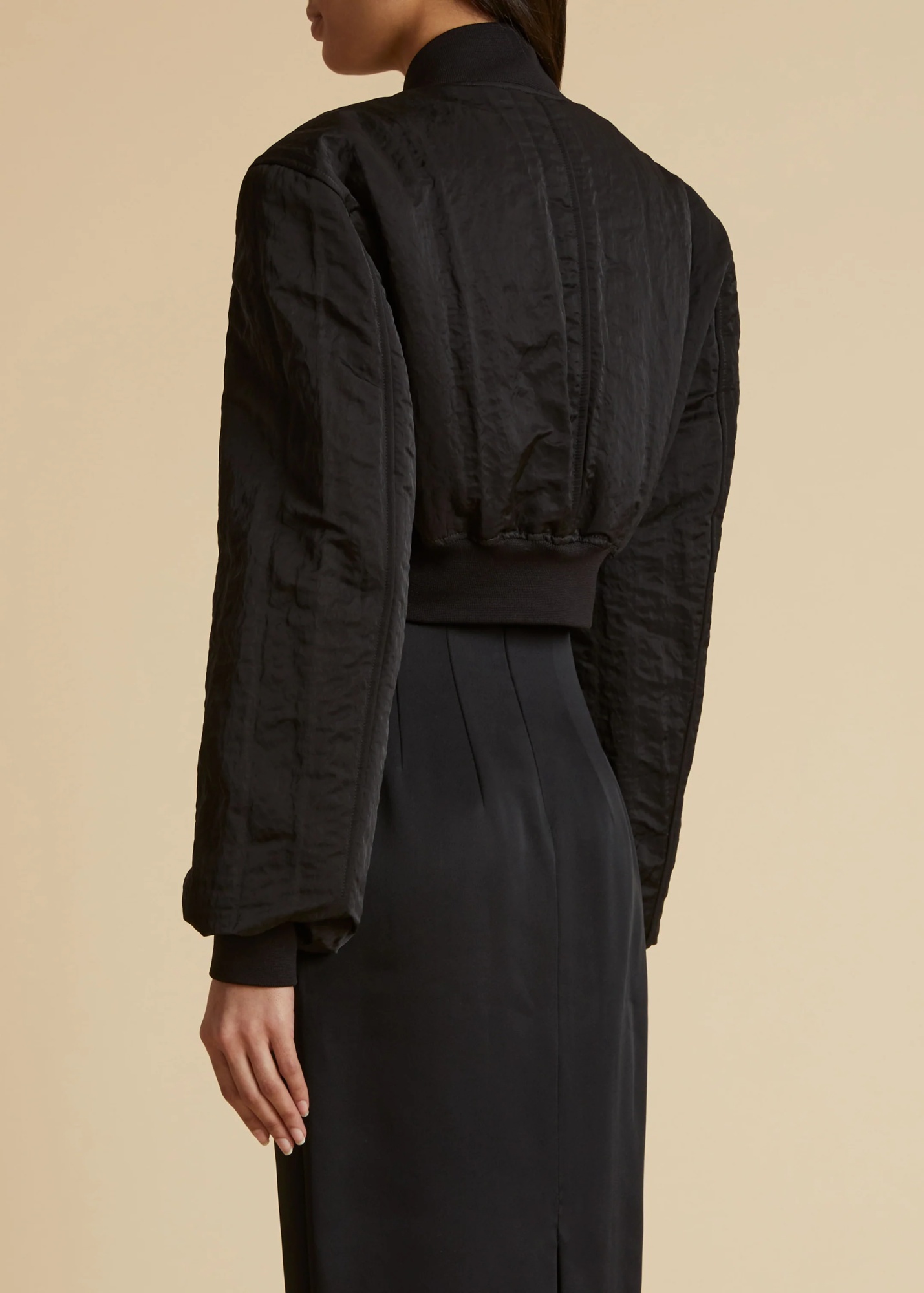 Khaite Reggie Cropped Jacket In Black