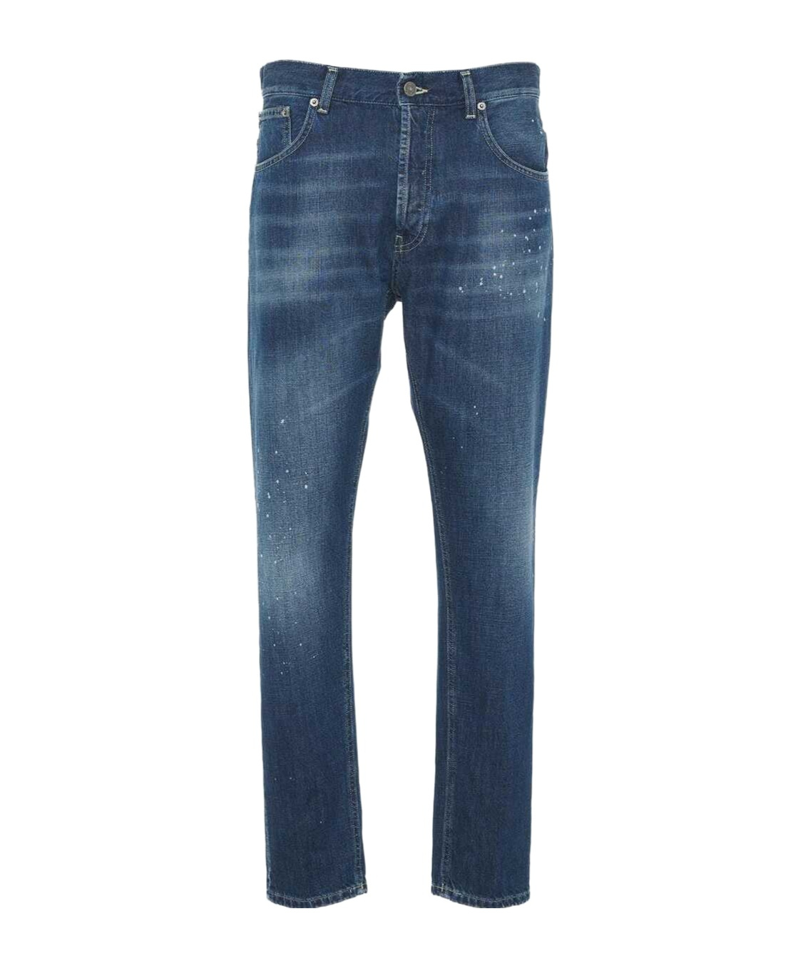Dondup Belt Ring Denim Trousers In Blue