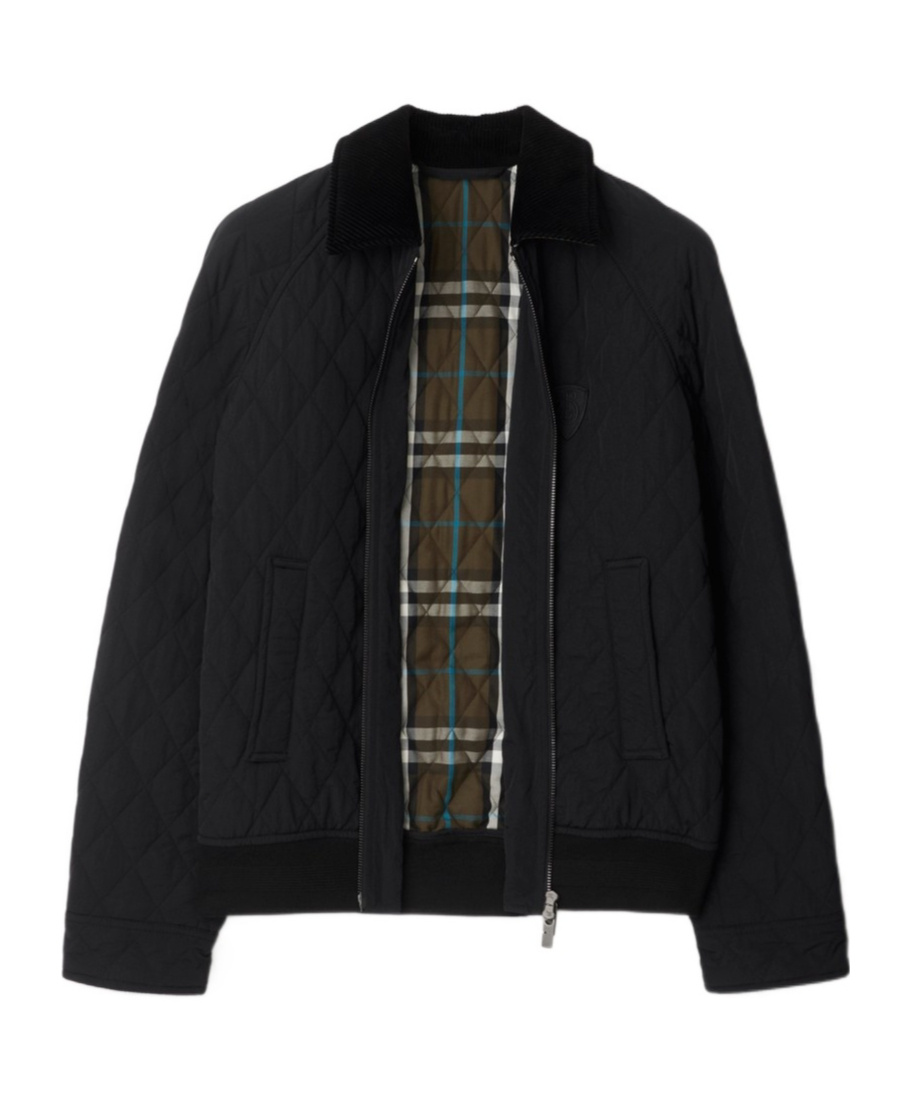 Burberry Quilted Nylon Jacket In Black