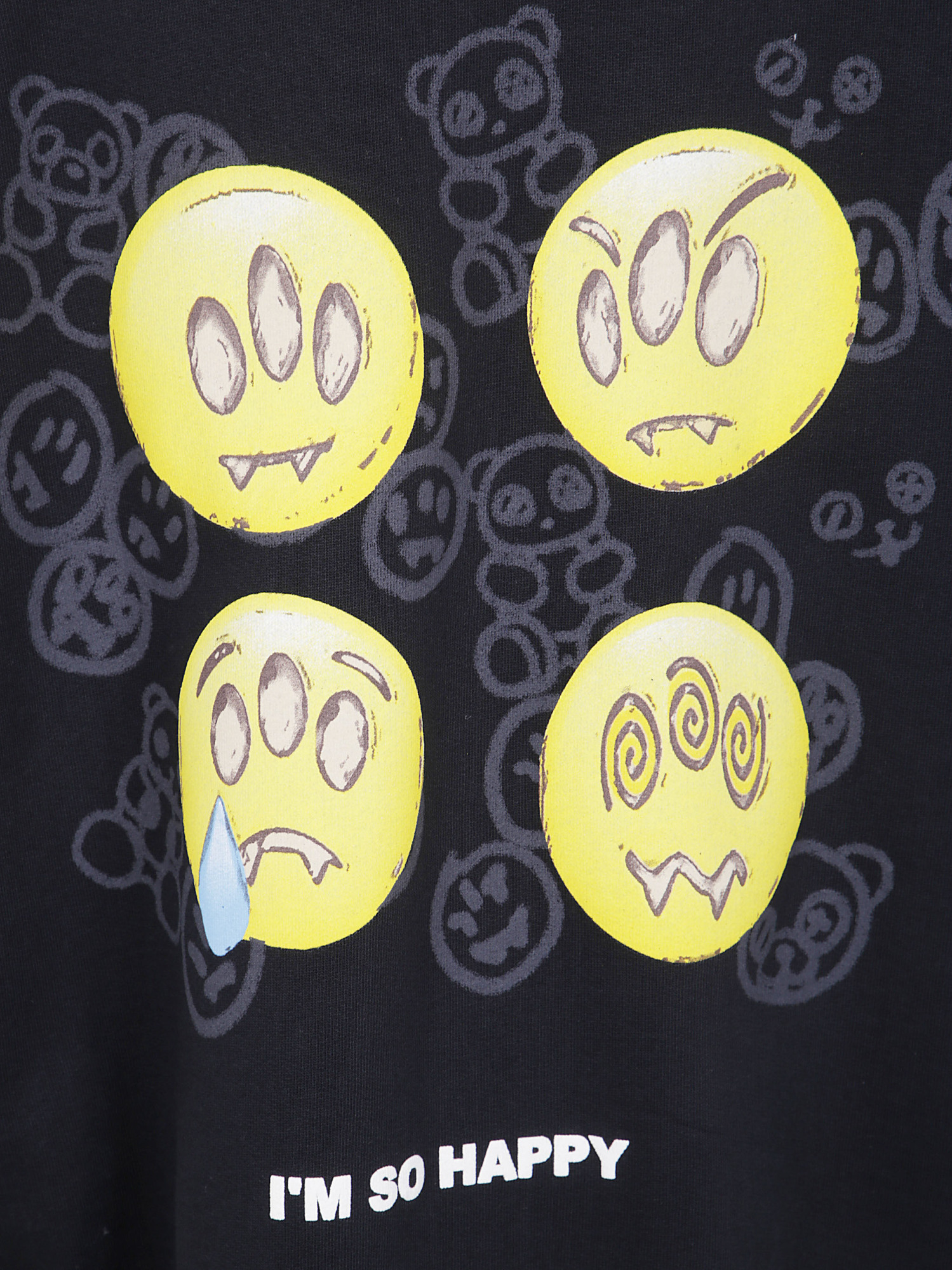 Barrow Round Neck Printed Sweatshirt In Black