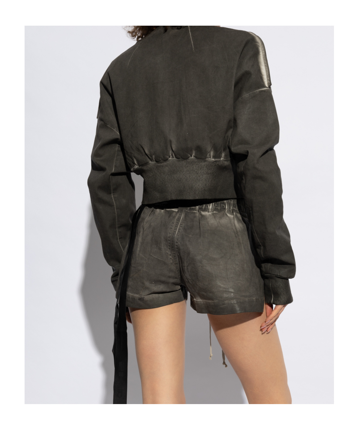 Rick Owens Drkshdw Bleach-wash Jacket In Black