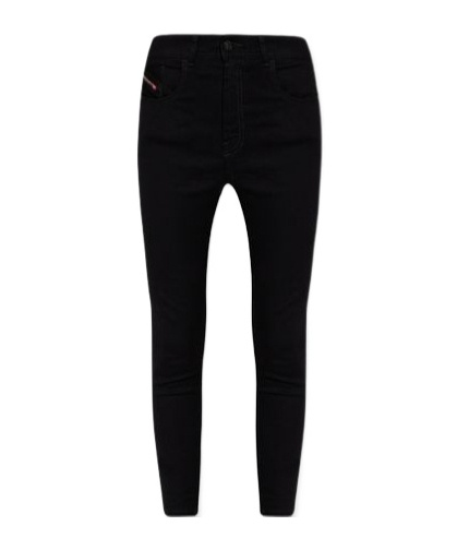 Diesel 1984 Slandy-high Fitted Jeans In Black
