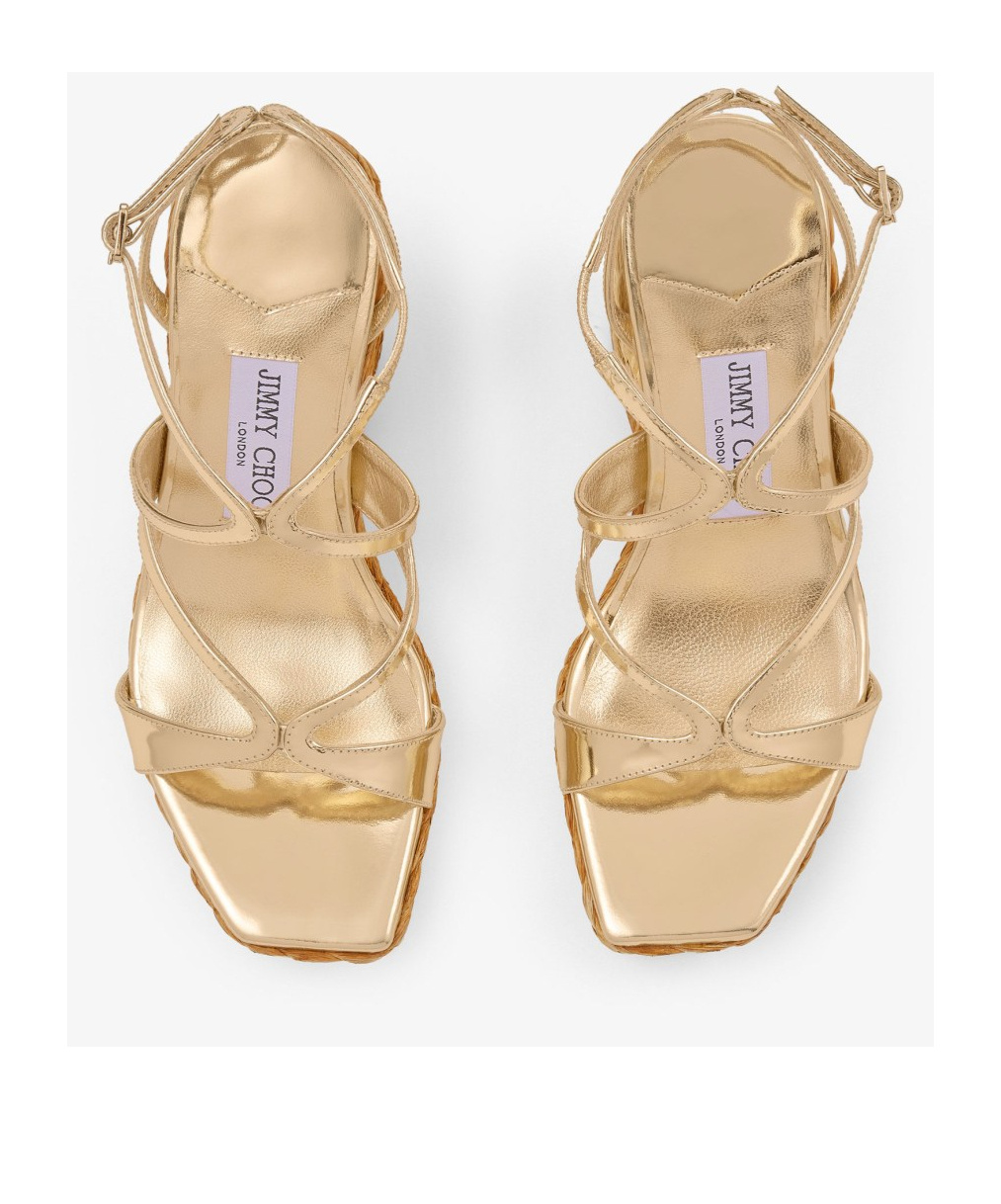 Jimmy Choo Ayla 110 Wedge Sandals In Nude