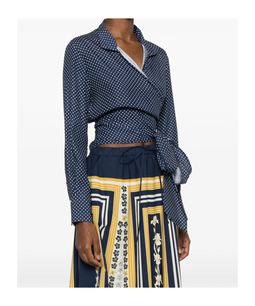 MAZZARELLI POLKA DOT PRINT BLOUSE