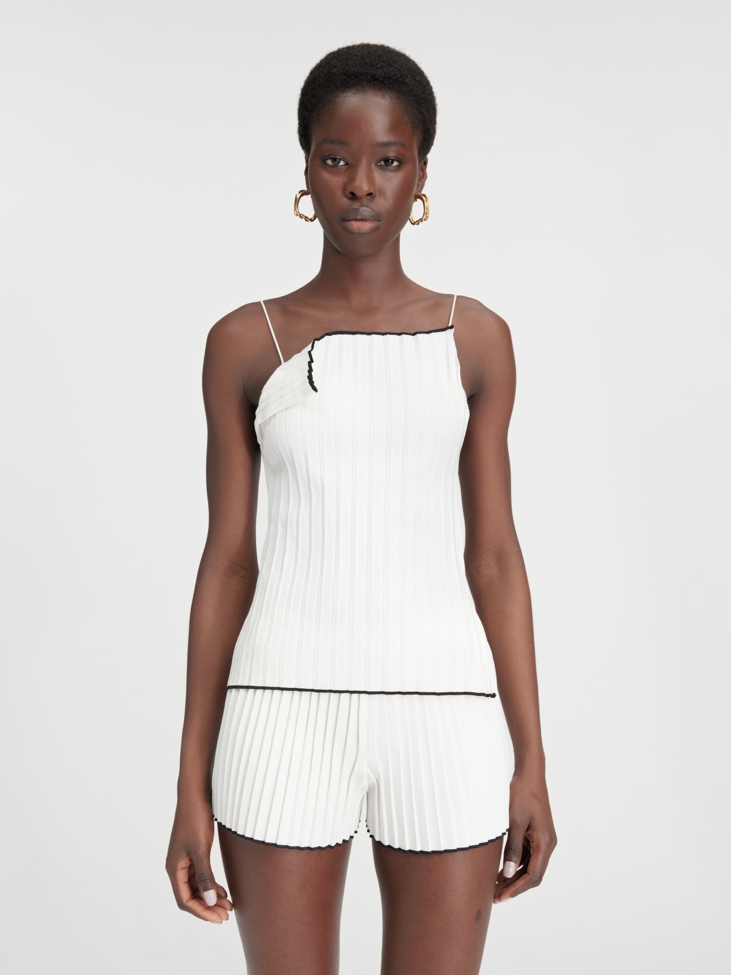 Jacquemus Asymmetric Strapped Top In White