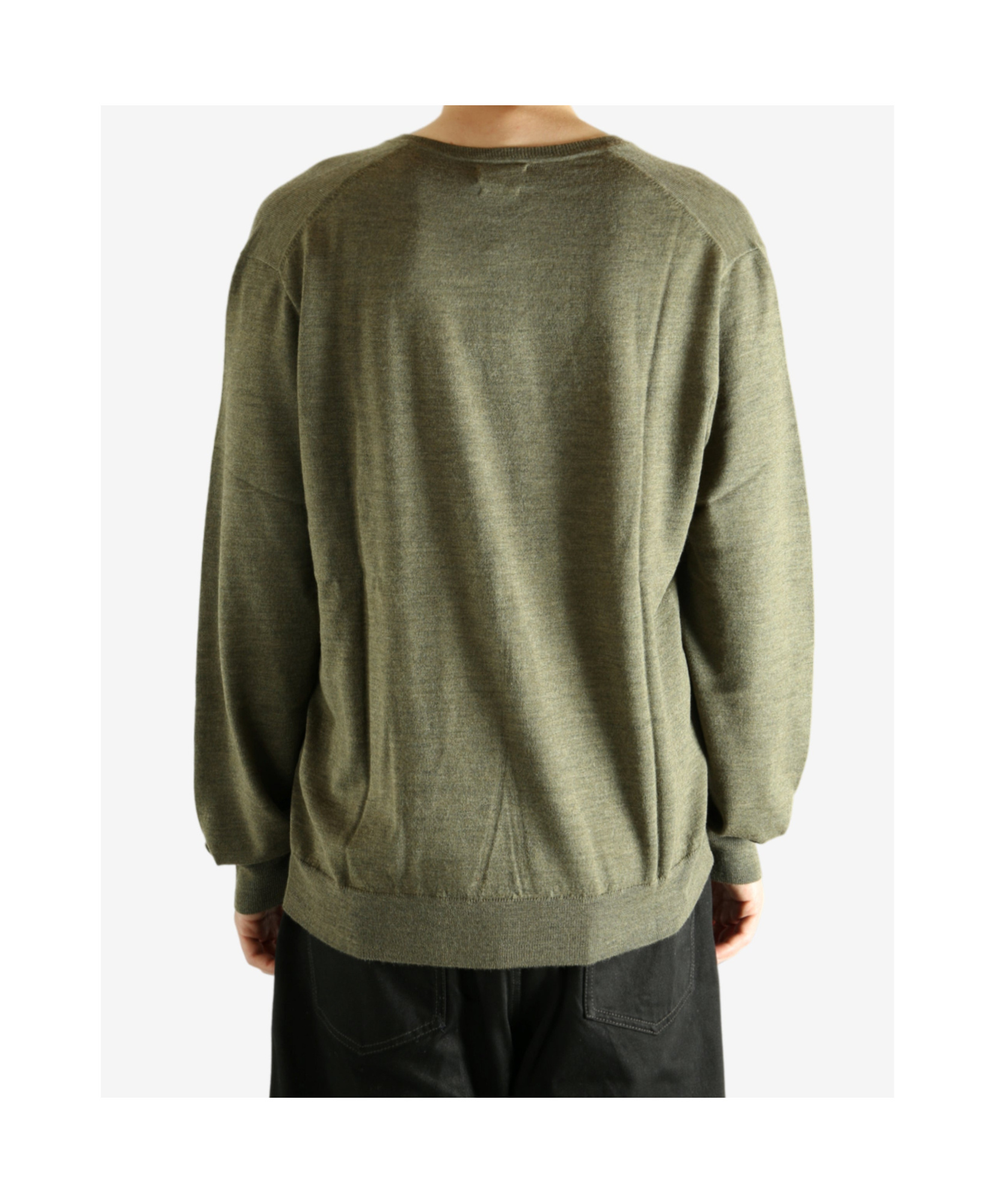 Polo Ralph Lauren Long Sleeve Merino V Neck Sweater In Green