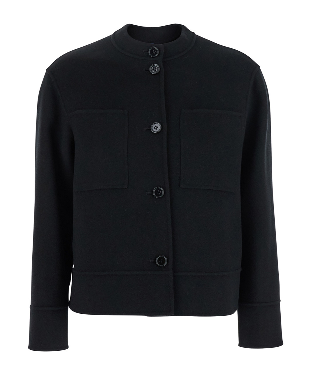 Max Mara Long-sleeved Casual Jacket In Black