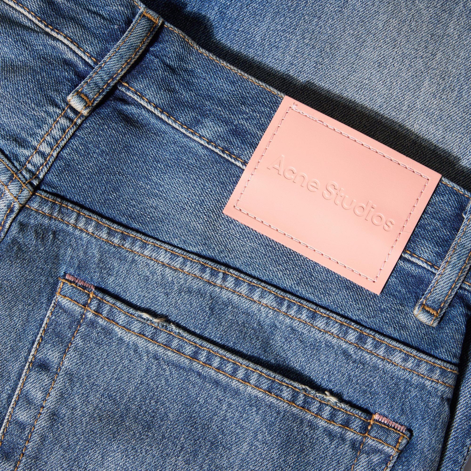 Acne Studios Vintagewashed Flaredleg Jeans In Blue