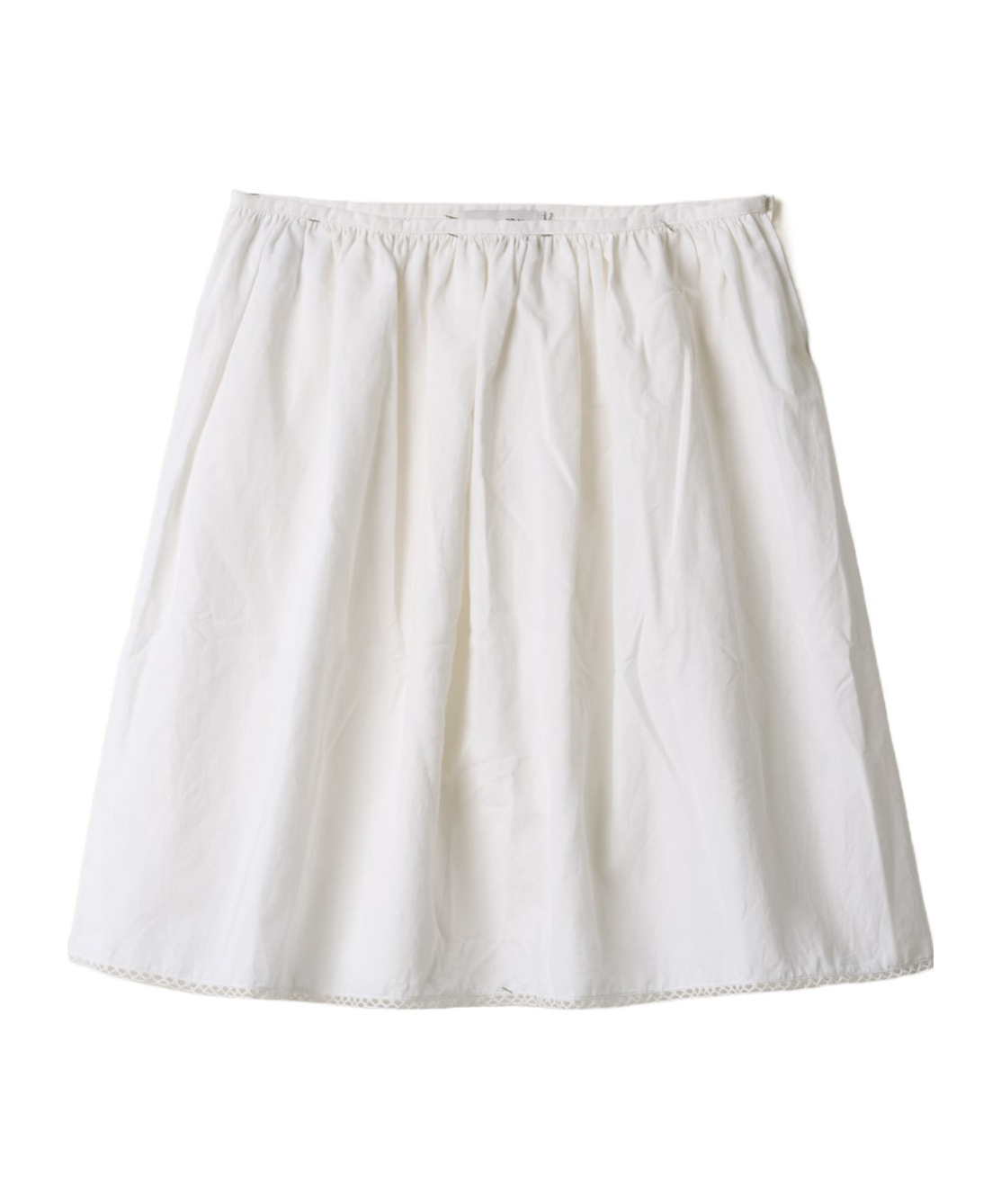 Miu Miu Cotton-linen Midi Skirt In White