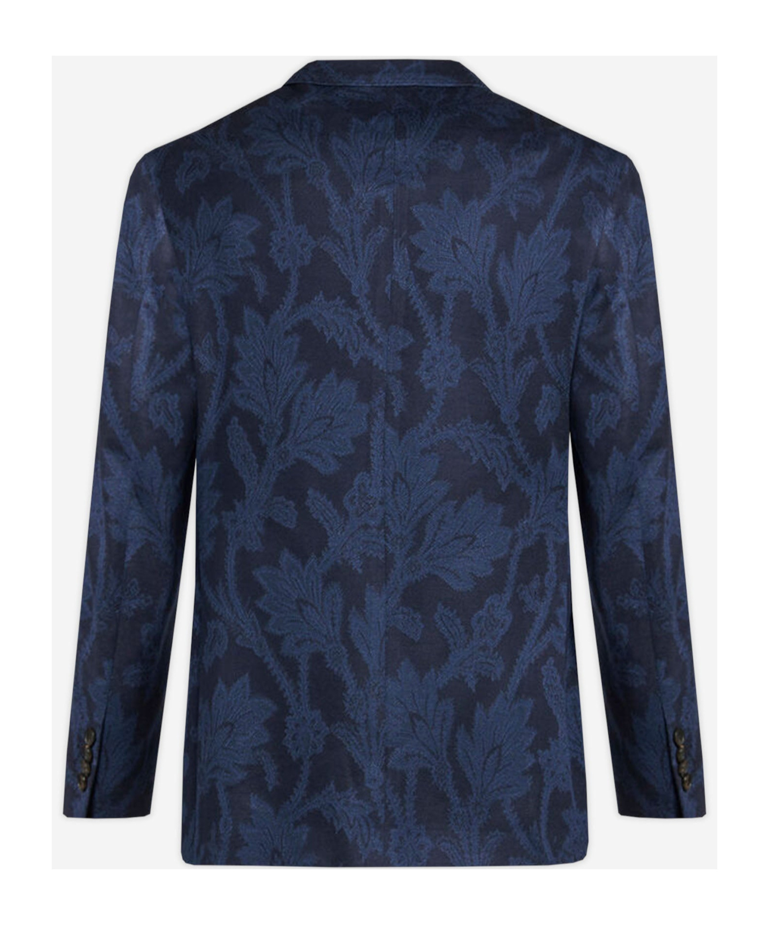 Etro Mrw Blazer Jacquard Fleur In Blue