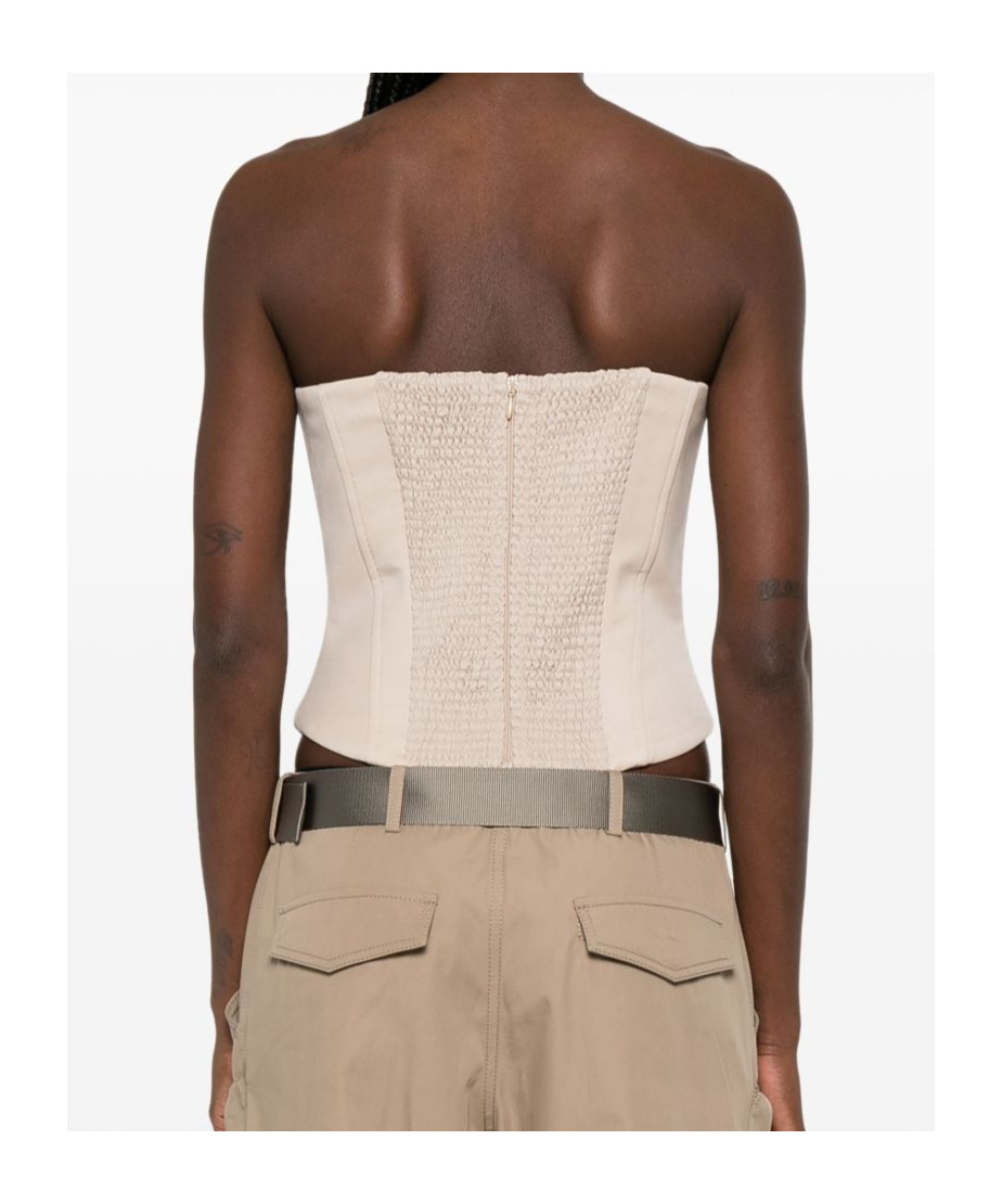Giuseppe Di Morabito Wool Bustier In Neutrals