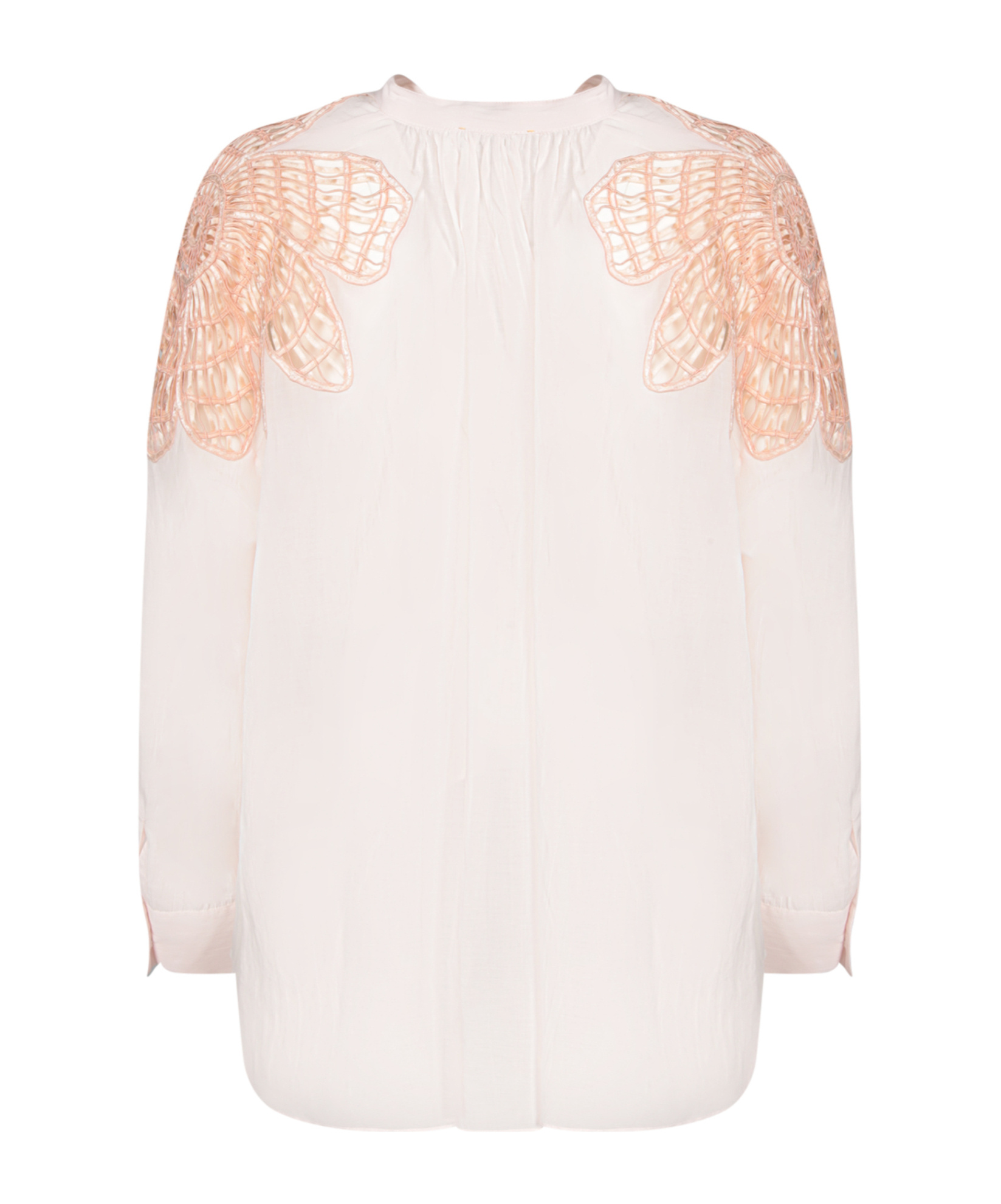 Forte Forte Bohemian Shirt With Inlay Detailing In White