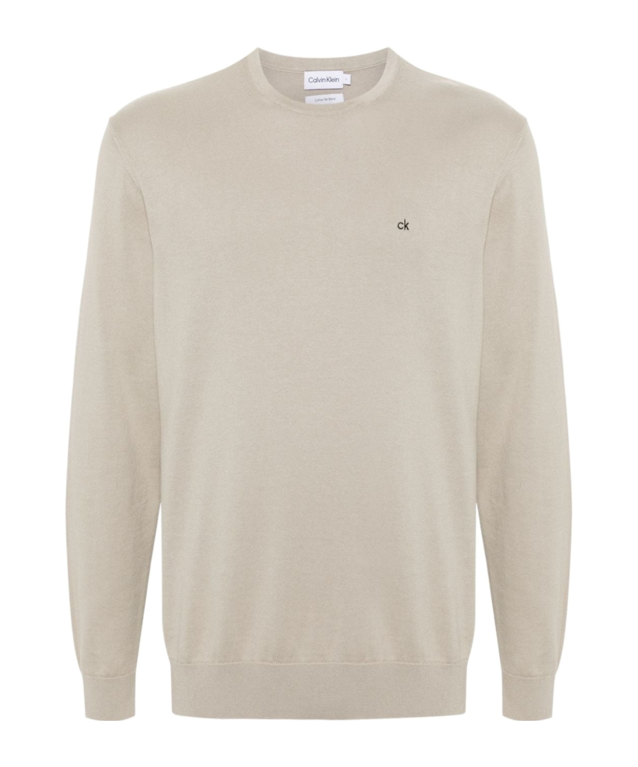 Calvin Klein Logo-embroidered Waffle-knit Jumper In White