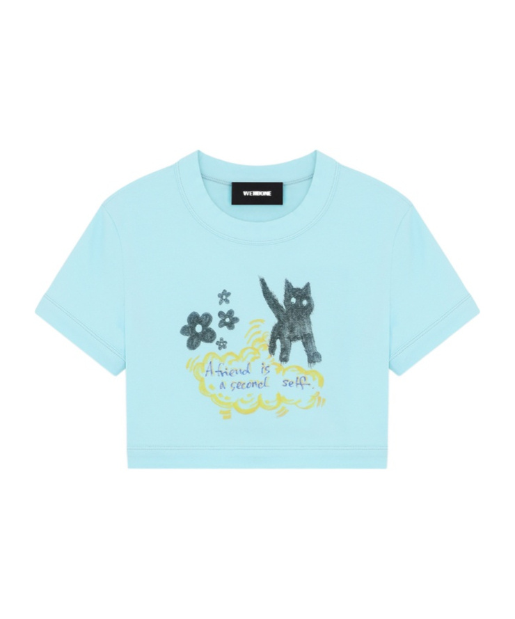 We11 Done Pattern Printed T-shirt In Blue