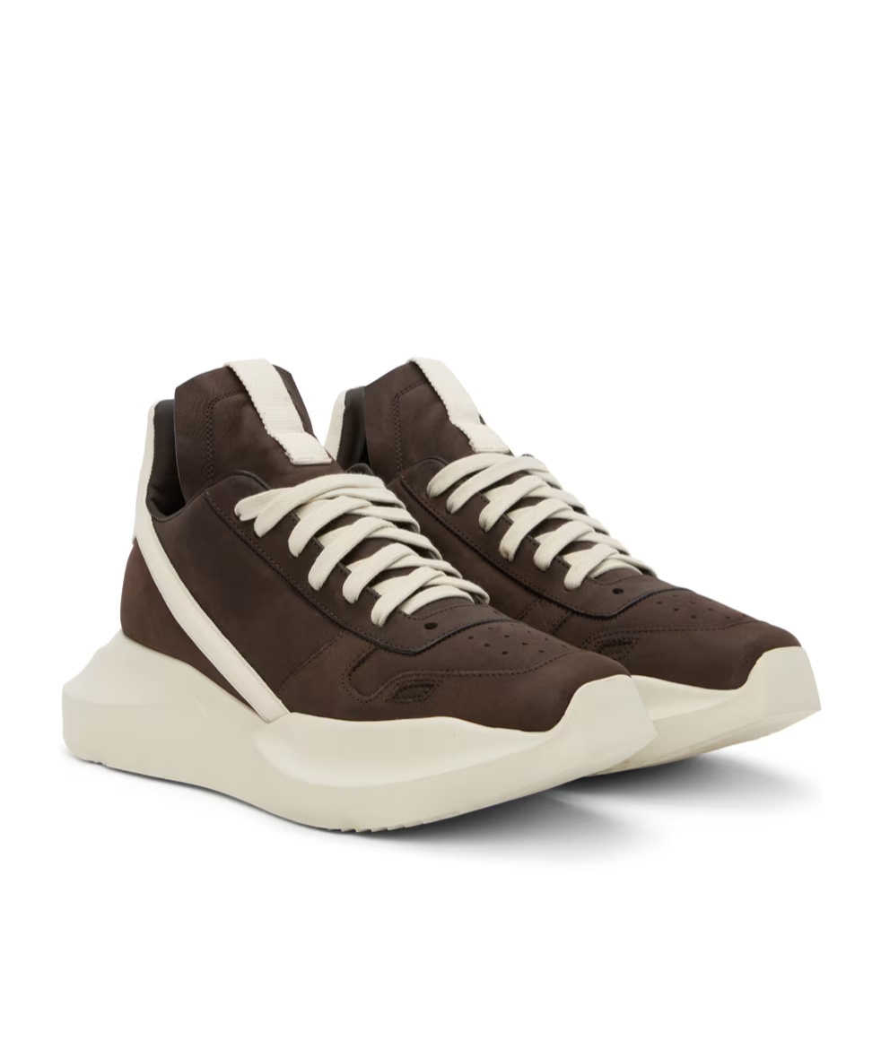 Rick Owens Brown Geth Sneakers In Nude