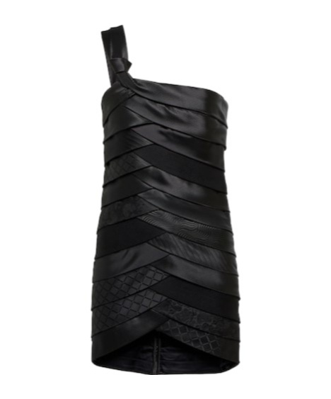 Coperni One-shoulder Asymmetrical Minidress In Black