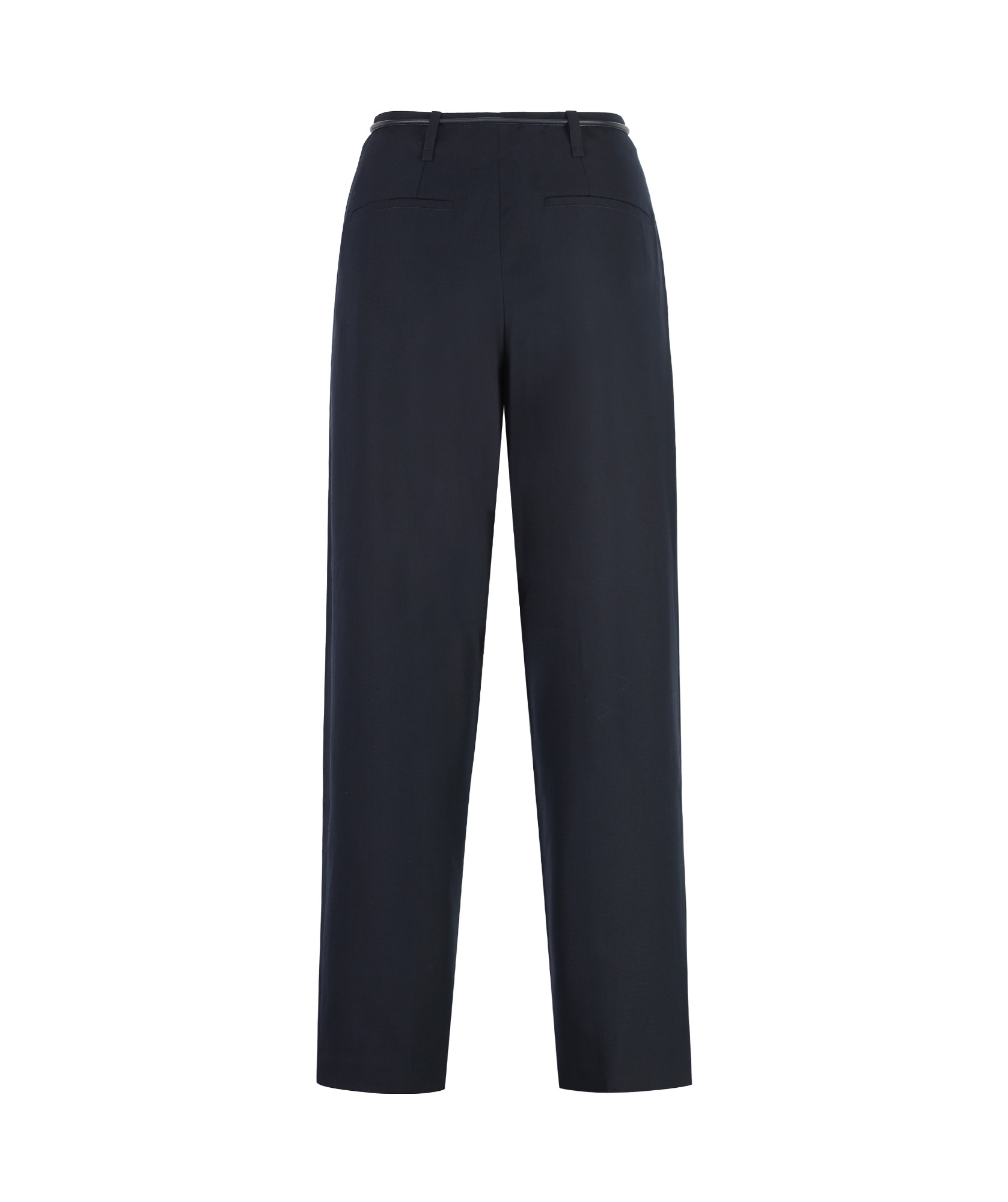 Yves Salomon Belt-loop Casual Pants In Black