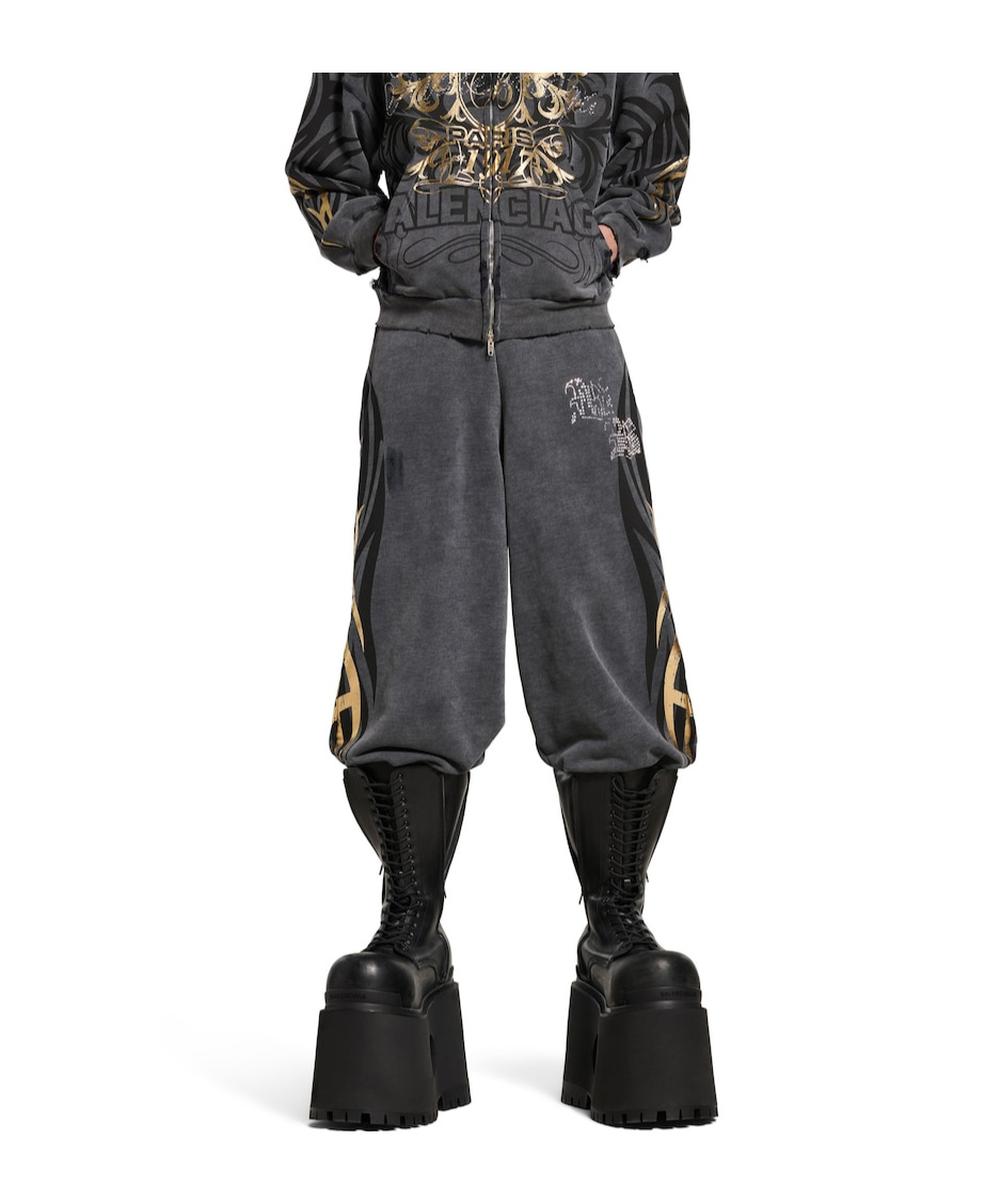 Balenciaga Fading Effect Sweatpants In Black
