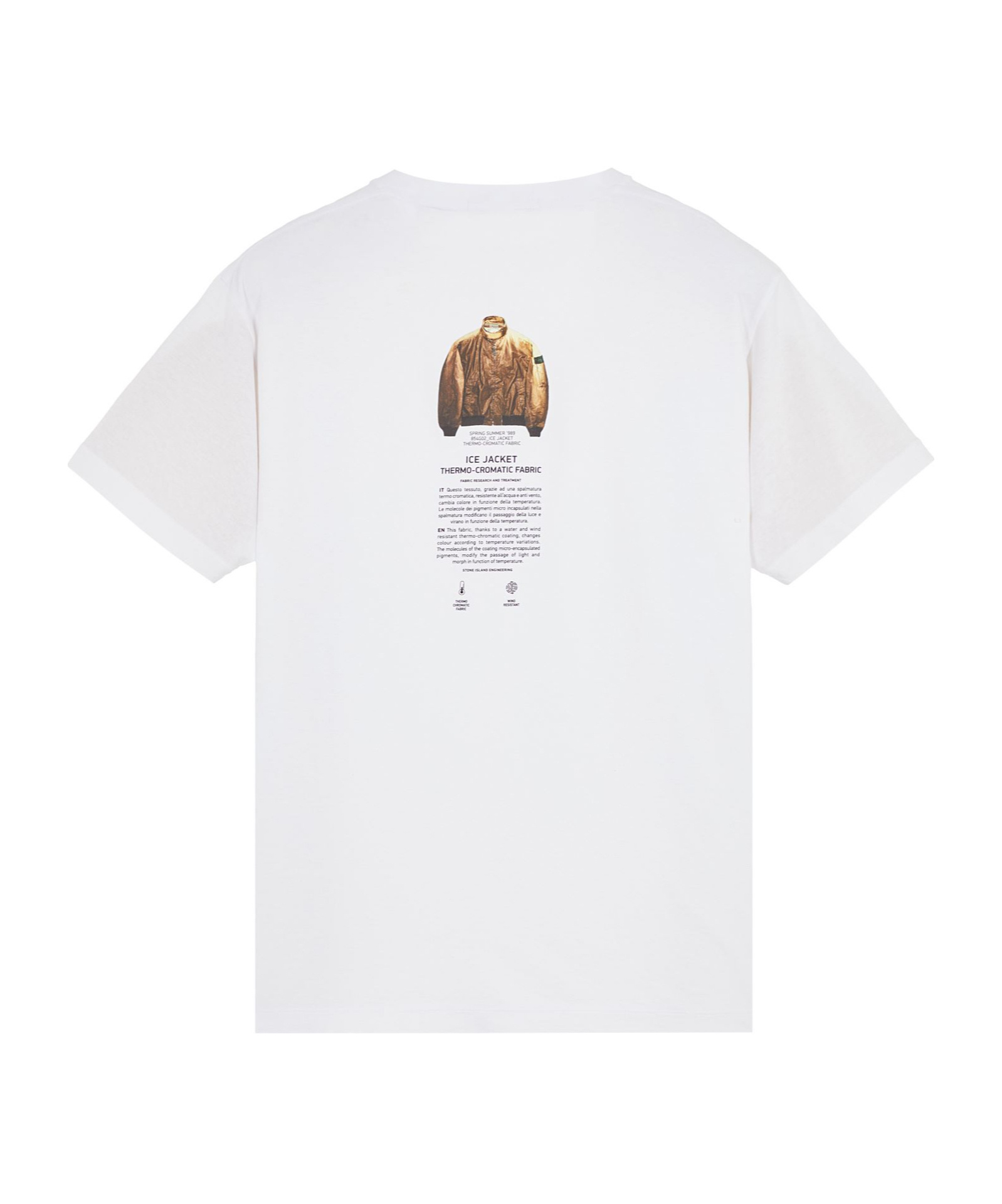 Stone Island Logo-print Organic Cotton-jersey T-shirt In White