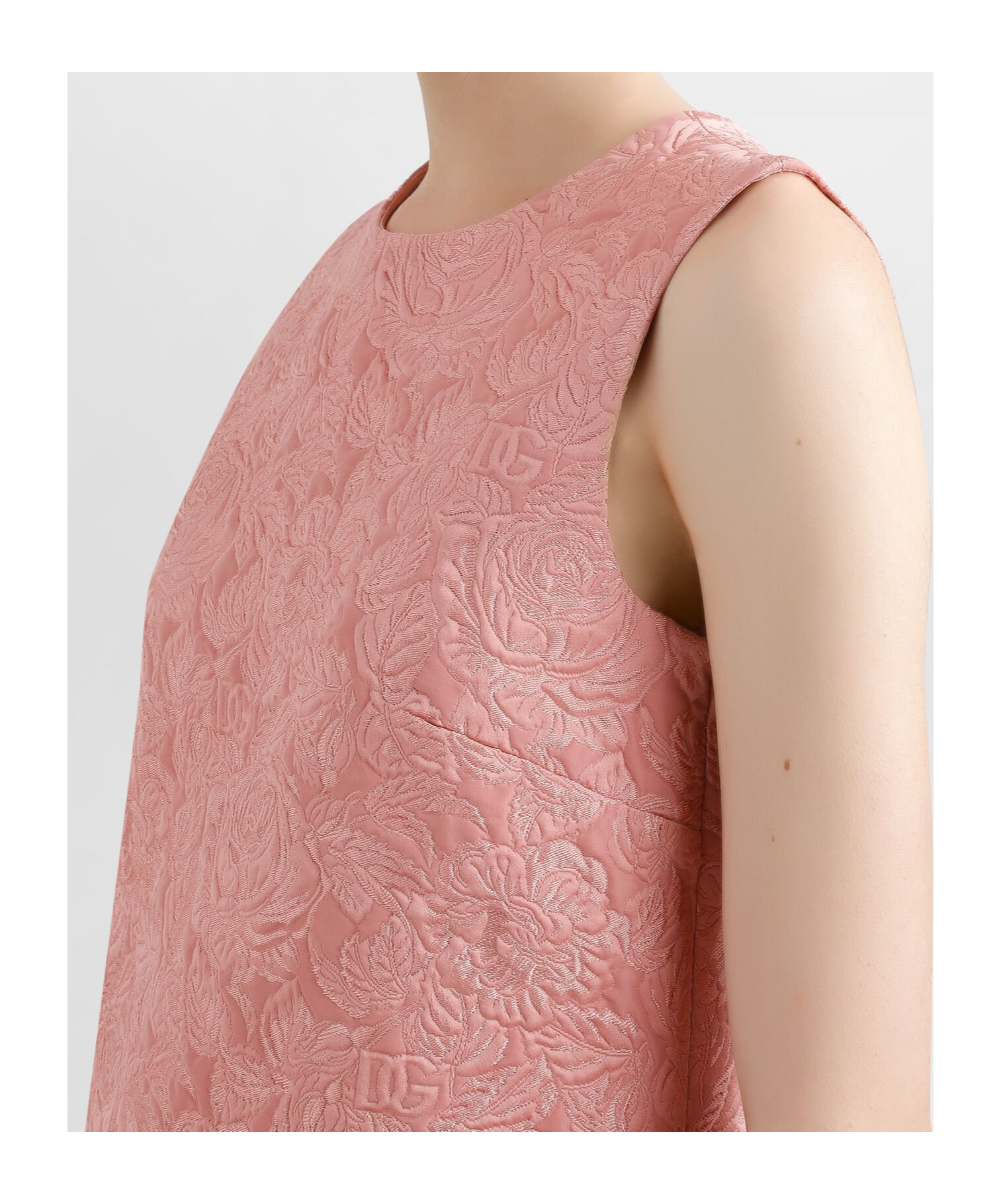 Dolce & Gabbana Short Floral Sack Dress In Pink