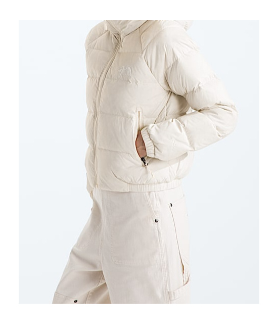 Shop The North Face Womens Hydrenalite Down Hoodie In White Dune