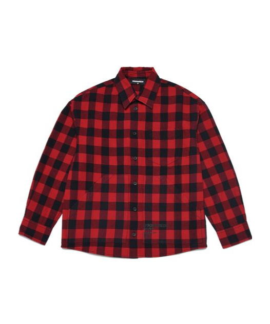 Dsquared2 Kids Checked Long-sleeved Shirt In Red