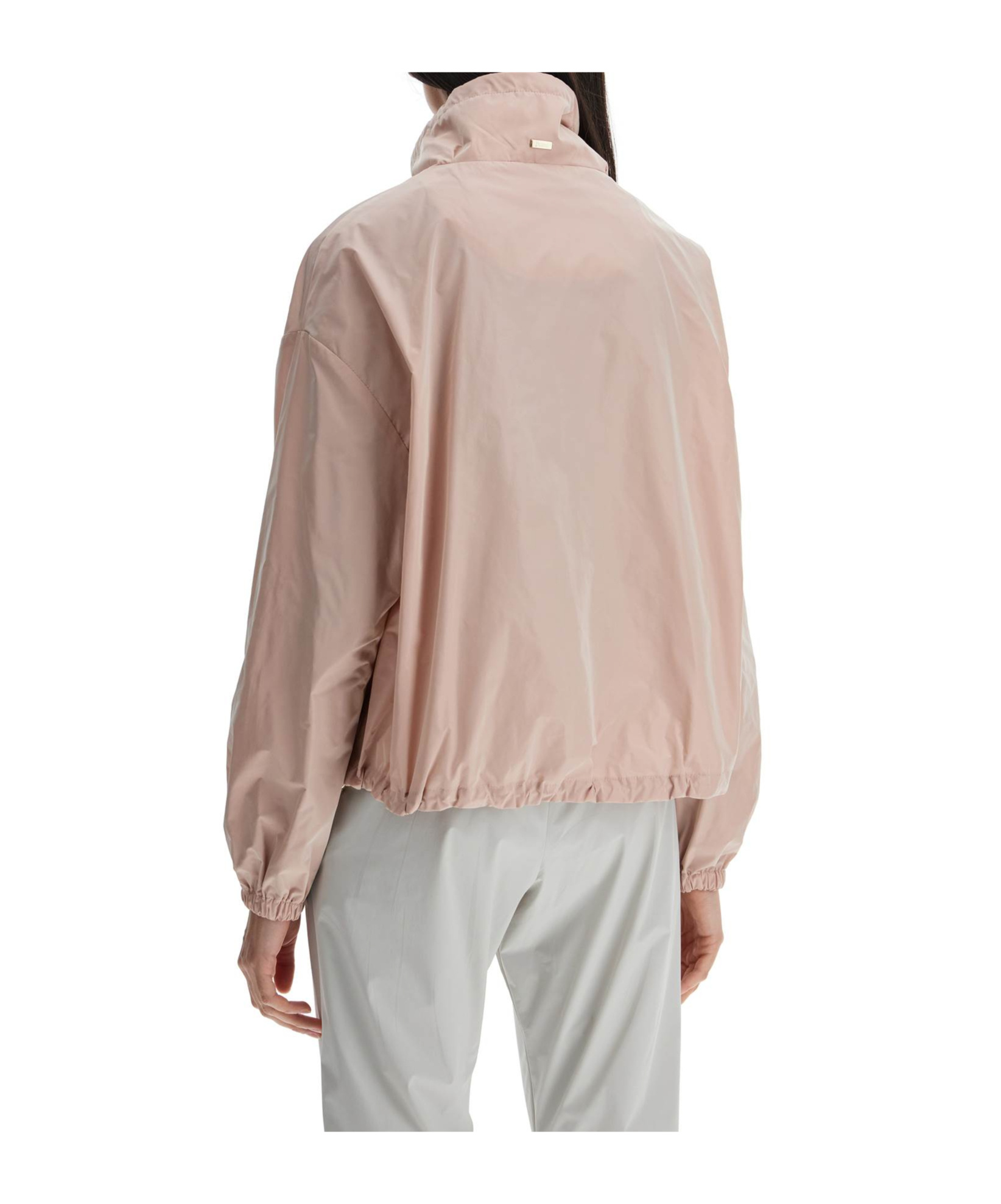 Herno Zippered Long Sleeve Casual Jacket In Pink