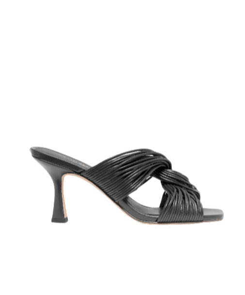 Michael Kors Square Toe High Heel Sandals In Black