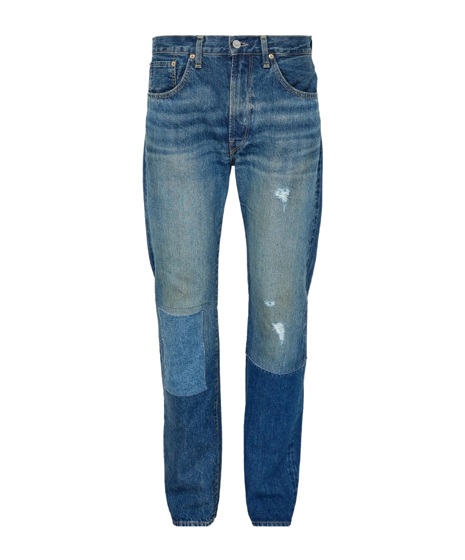 Junya Watanabe Patchwork-design Jeans In Blue