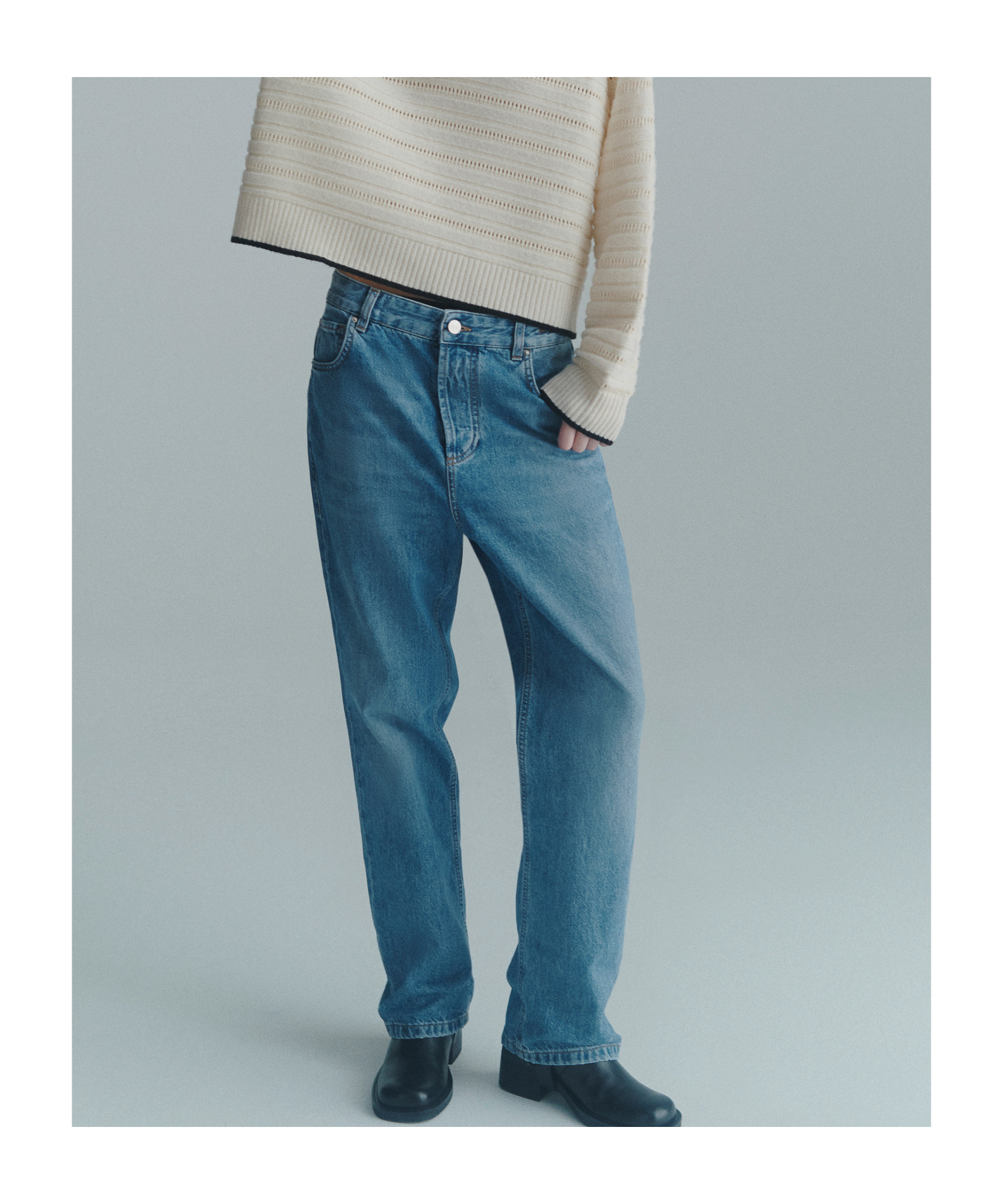 Marella Tomboy Jeans - Delave Blue In Blue