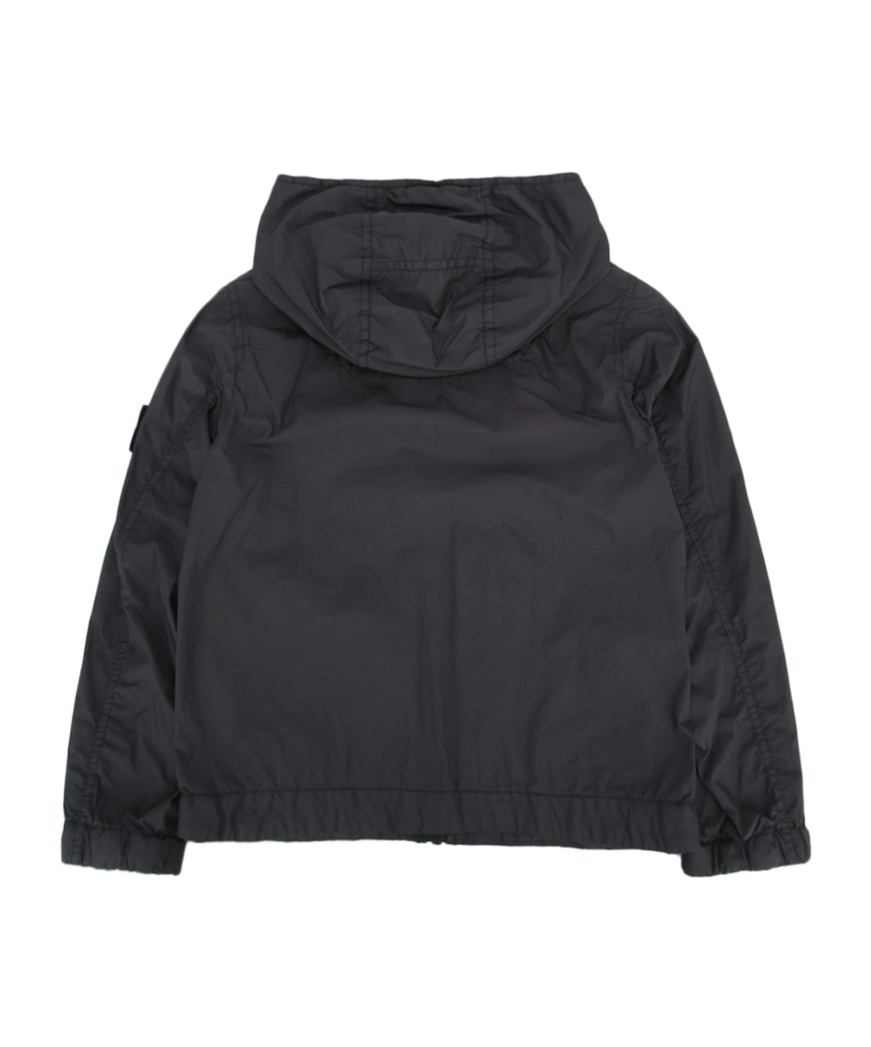 Stone Island Hooded Jacket In Charcoal-grey