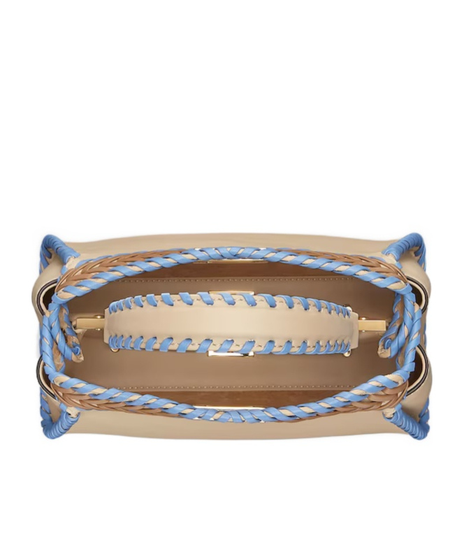 Fendi Peekaboo Mini Top Handle Bag In Nude