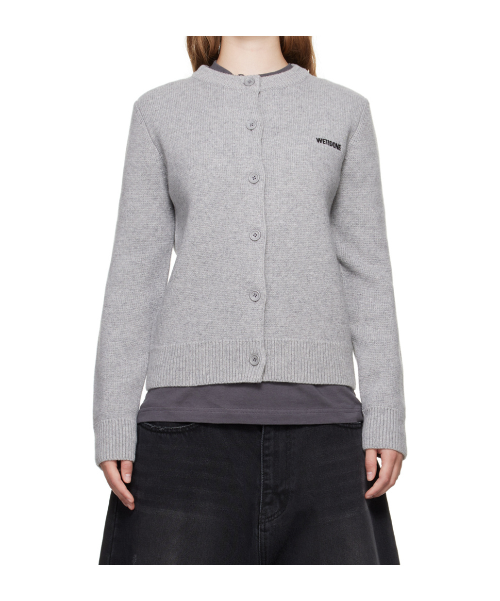 WE11 DONE SIMPLY BUTTON KNITTED CARDIGAN