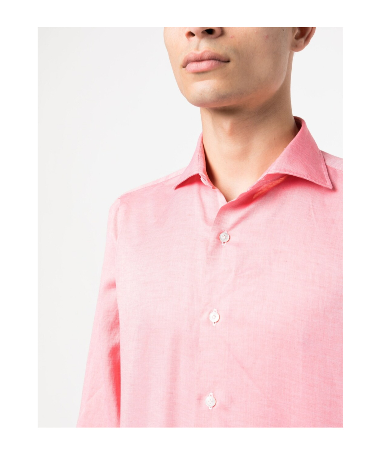 FINAMORE 1925 NAPOLI PLAIN LONG-SLEEVE SHIRT