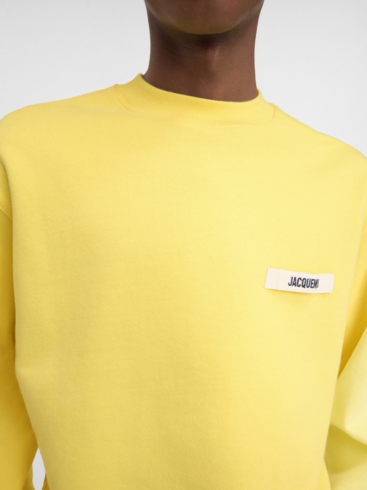 Jacquemus Gros Grain Logo-embroidered Hoodie In Yellow