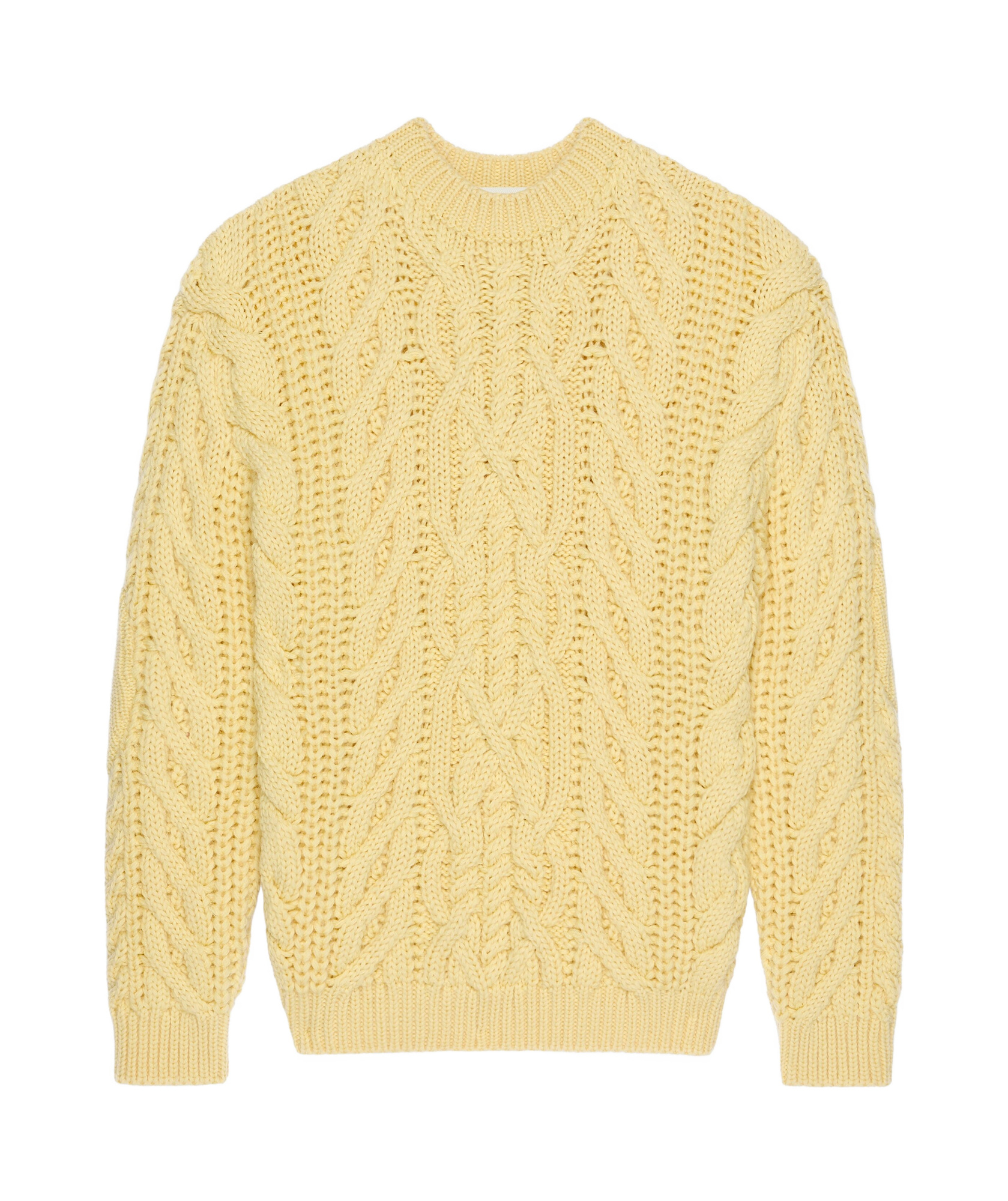 Givenchy Womens Monogram Cable-knit Wool-blend Jumper Pale Yellow In Nude