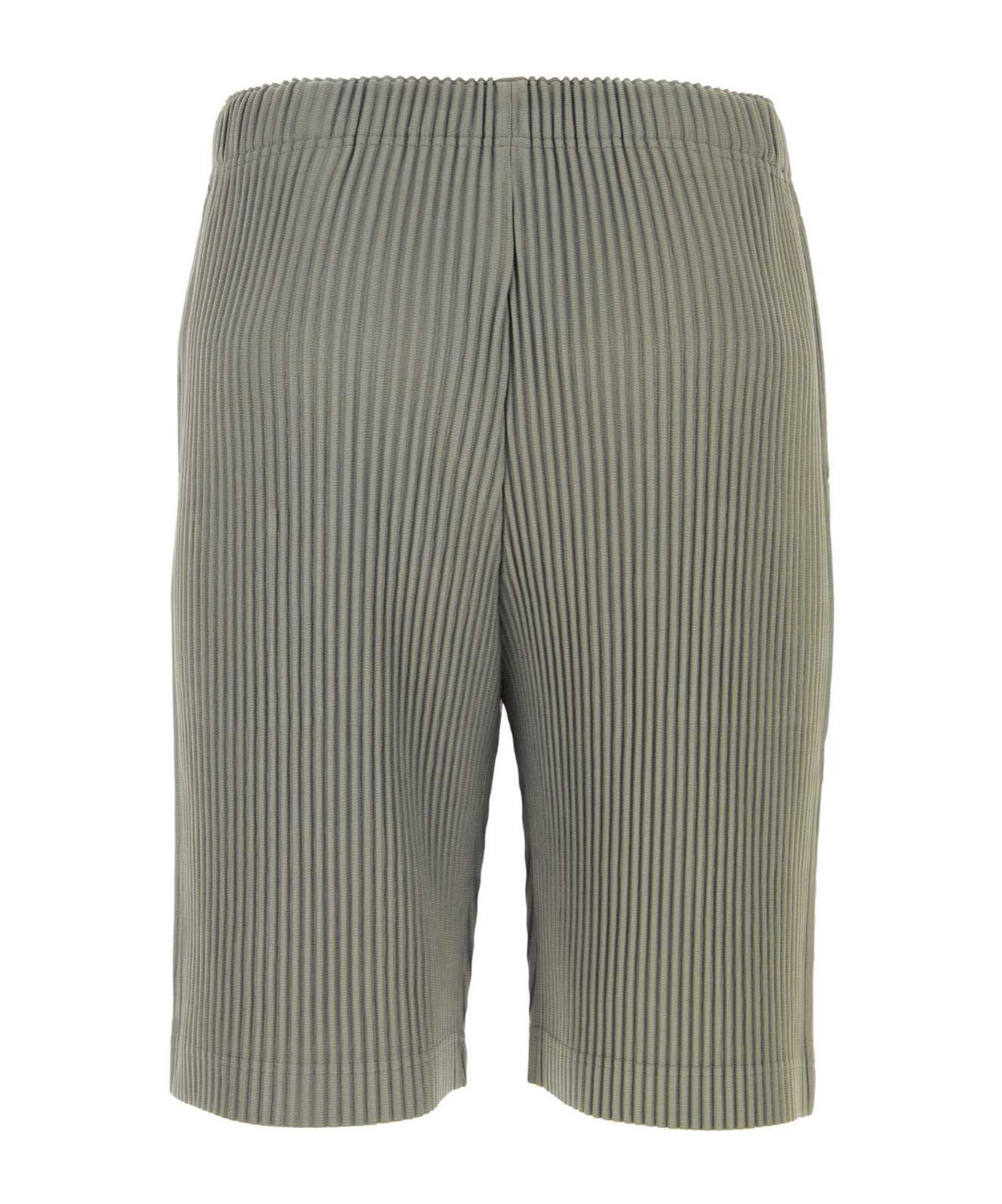 Shop Issey Miyake Mc May Mid-rise Bermuda Shorts In Gray