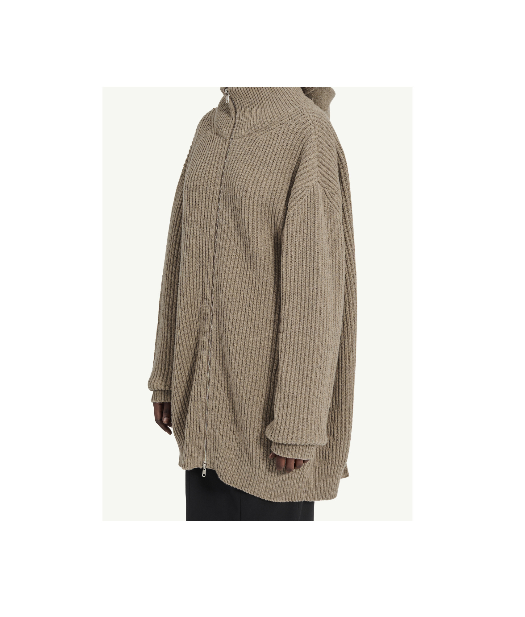 Mm6 Maison Margiela Ribbed Knit Cardigan In Green