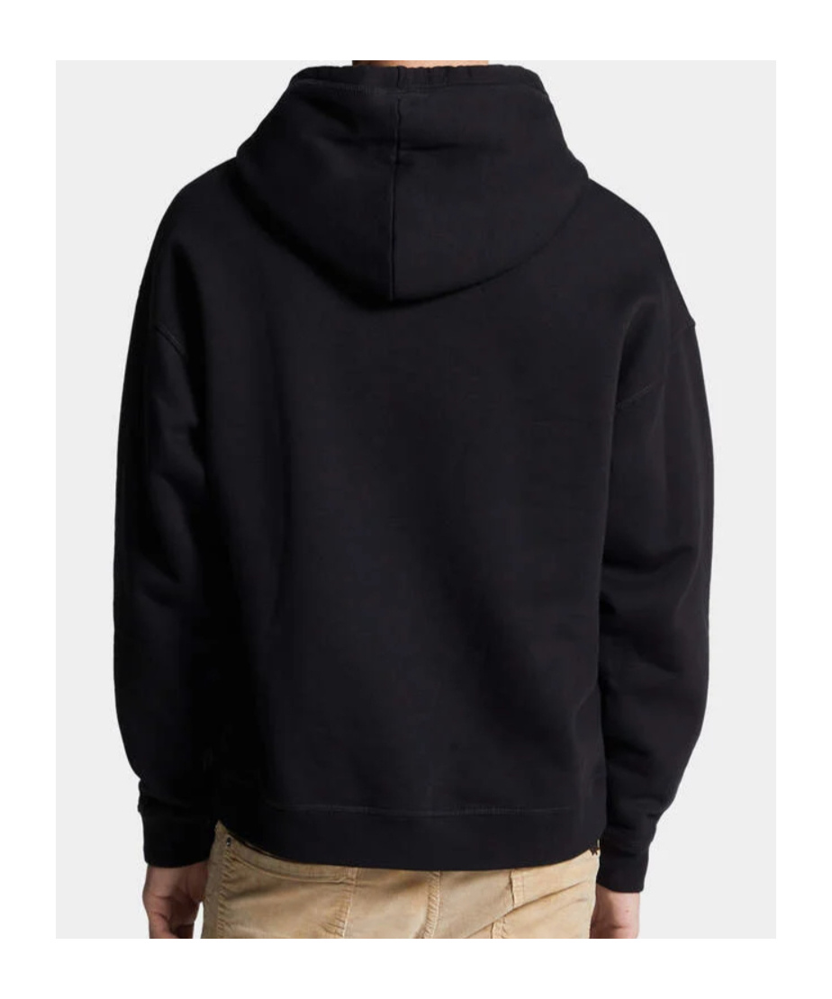 Dsquared2 Scenic Mountain Landscape Hoodie With Drawstring Detail In Black