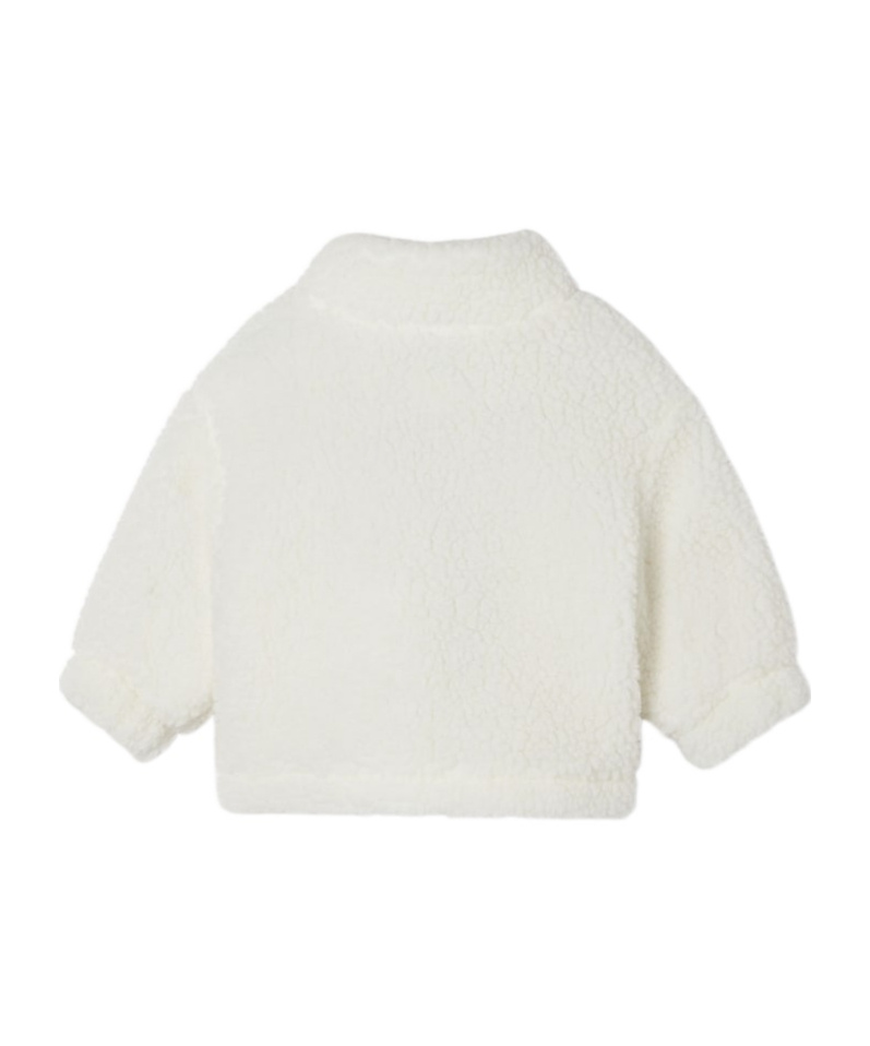 Fendi Cream Baby Teddy Bear Fleece With Patch In White