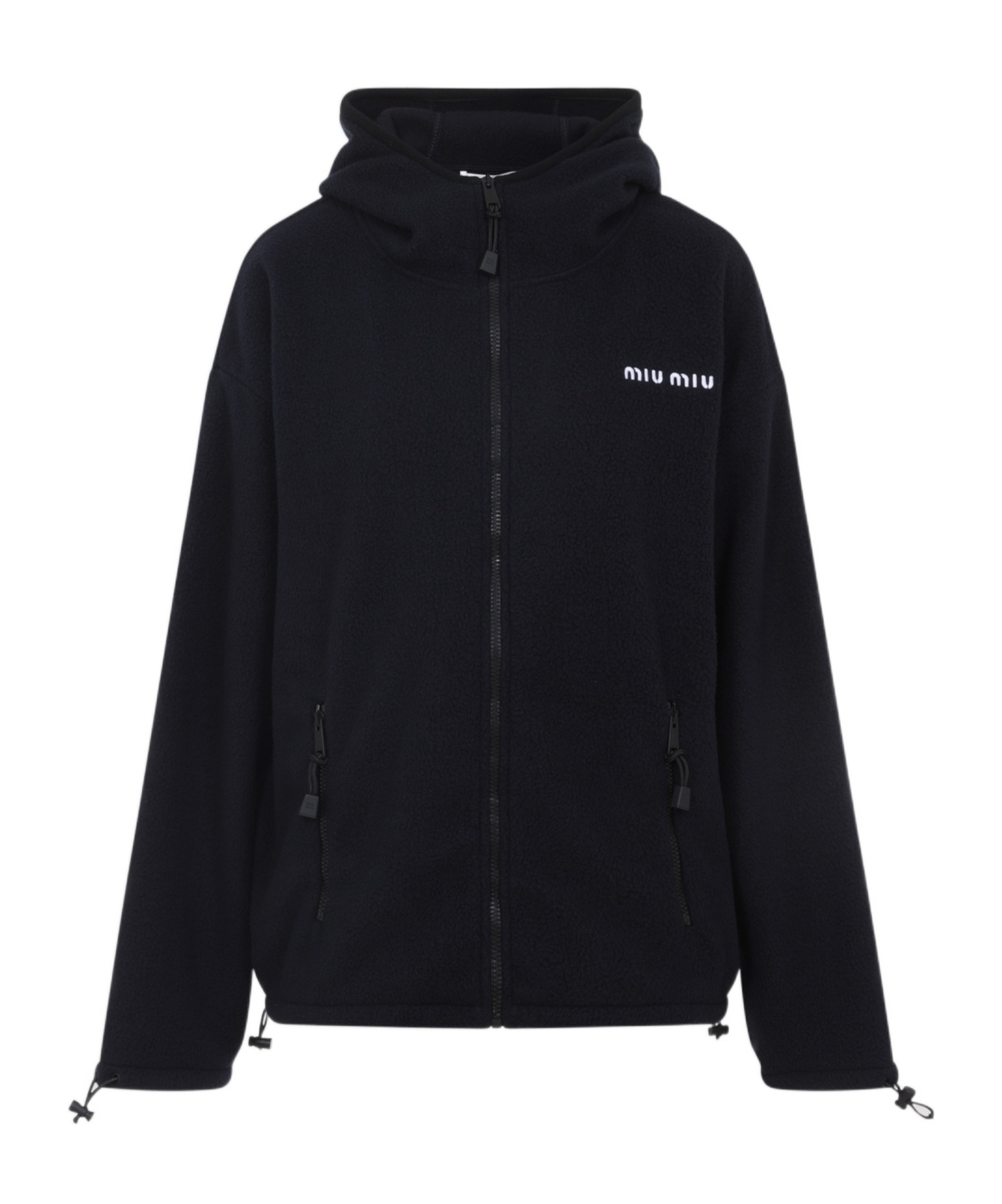 Miu Miu Long-sleeved Hooded Sweatshirt