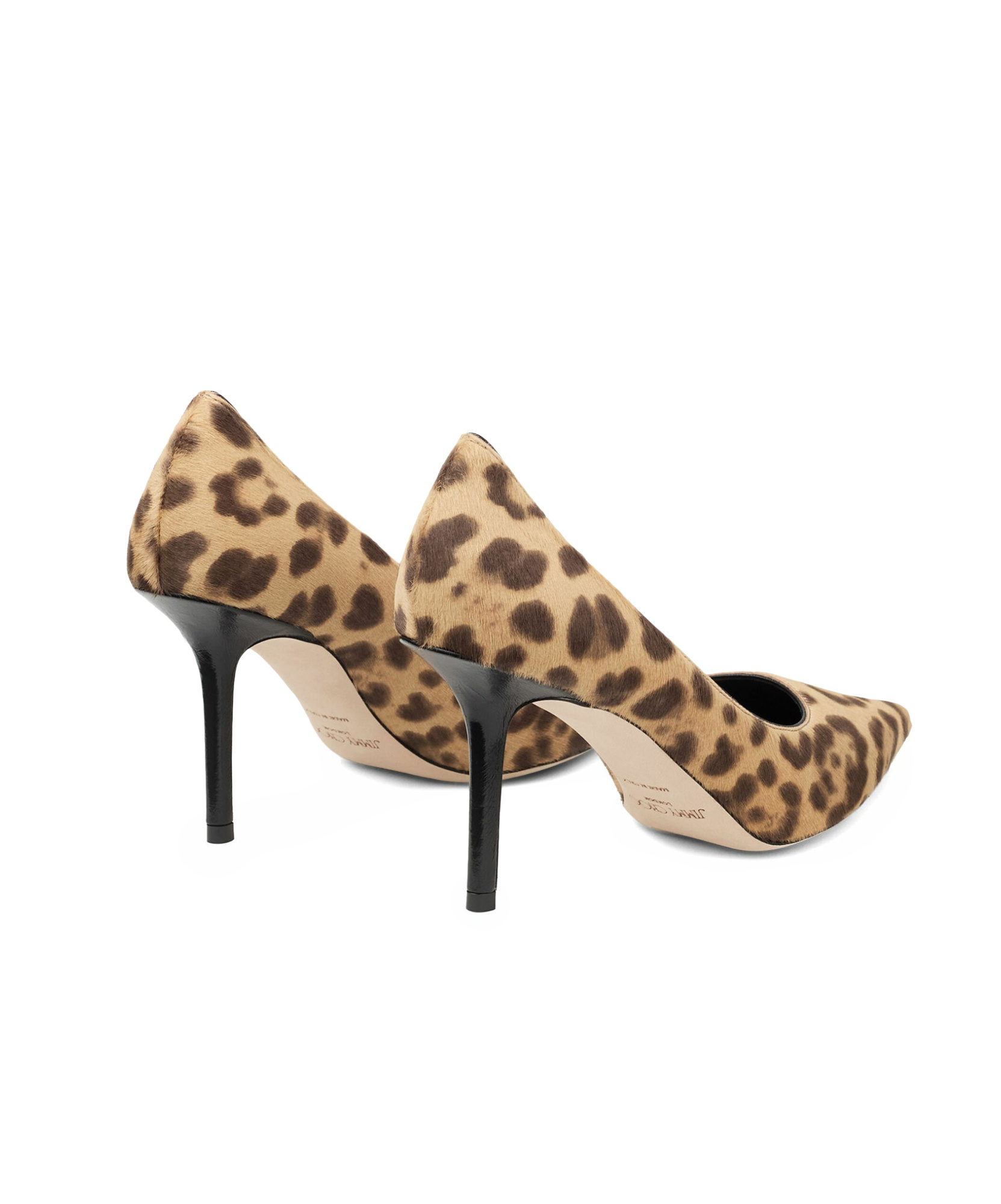 Jimmy Choo Ponyskin Decollete With Leopard Print In Nude